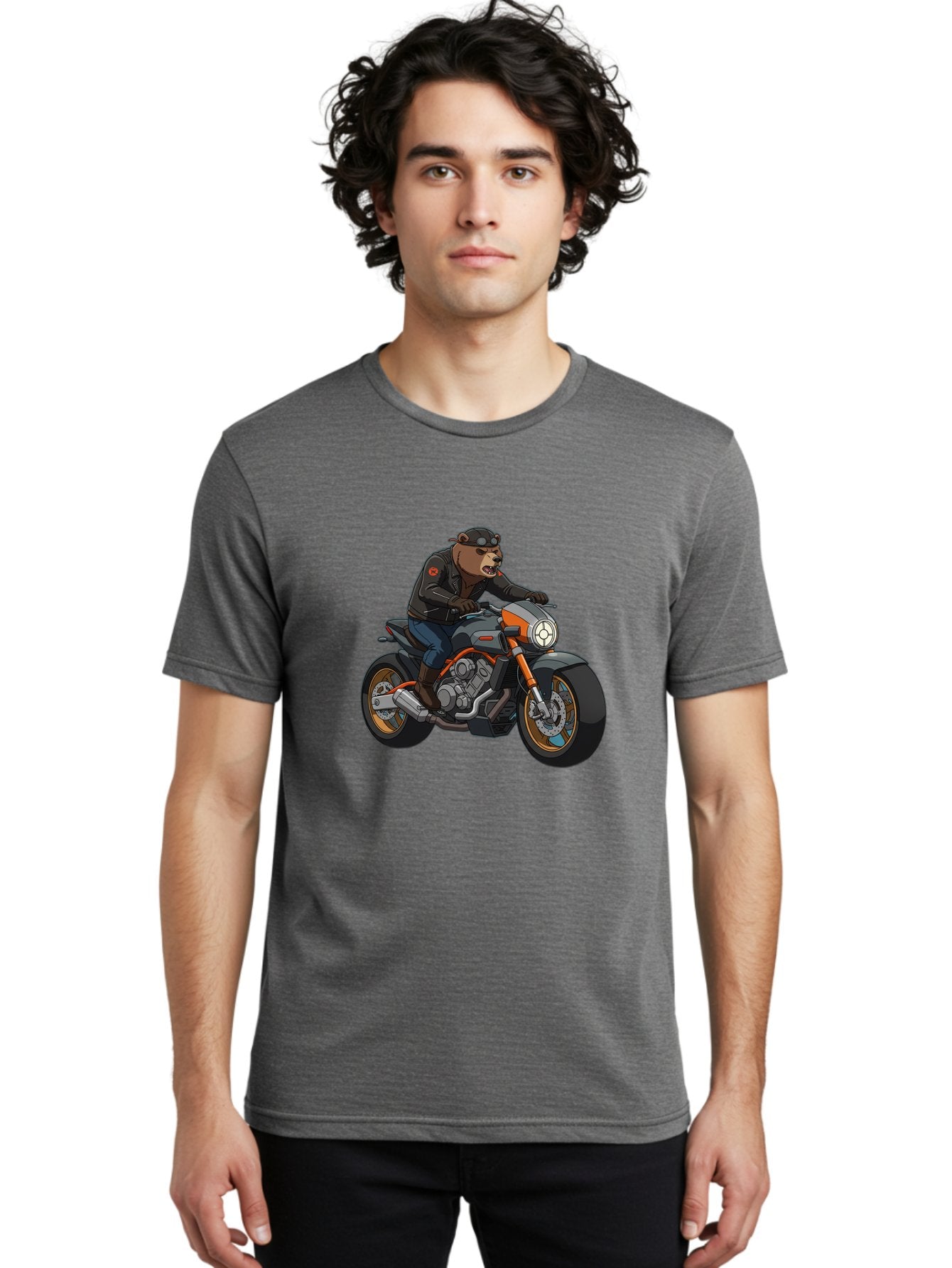 Biker-Bear-1 Men'S Graphic Tee, 100% Cotton, Comfortable Casual Summer Wear, Machine Washable, Vintage Camera, Old Camera, Antique Camera, Black Camera, Classic Photography, Photography Equipment, Nostalgic Device, Film Camera, Camera Art Bae892 26