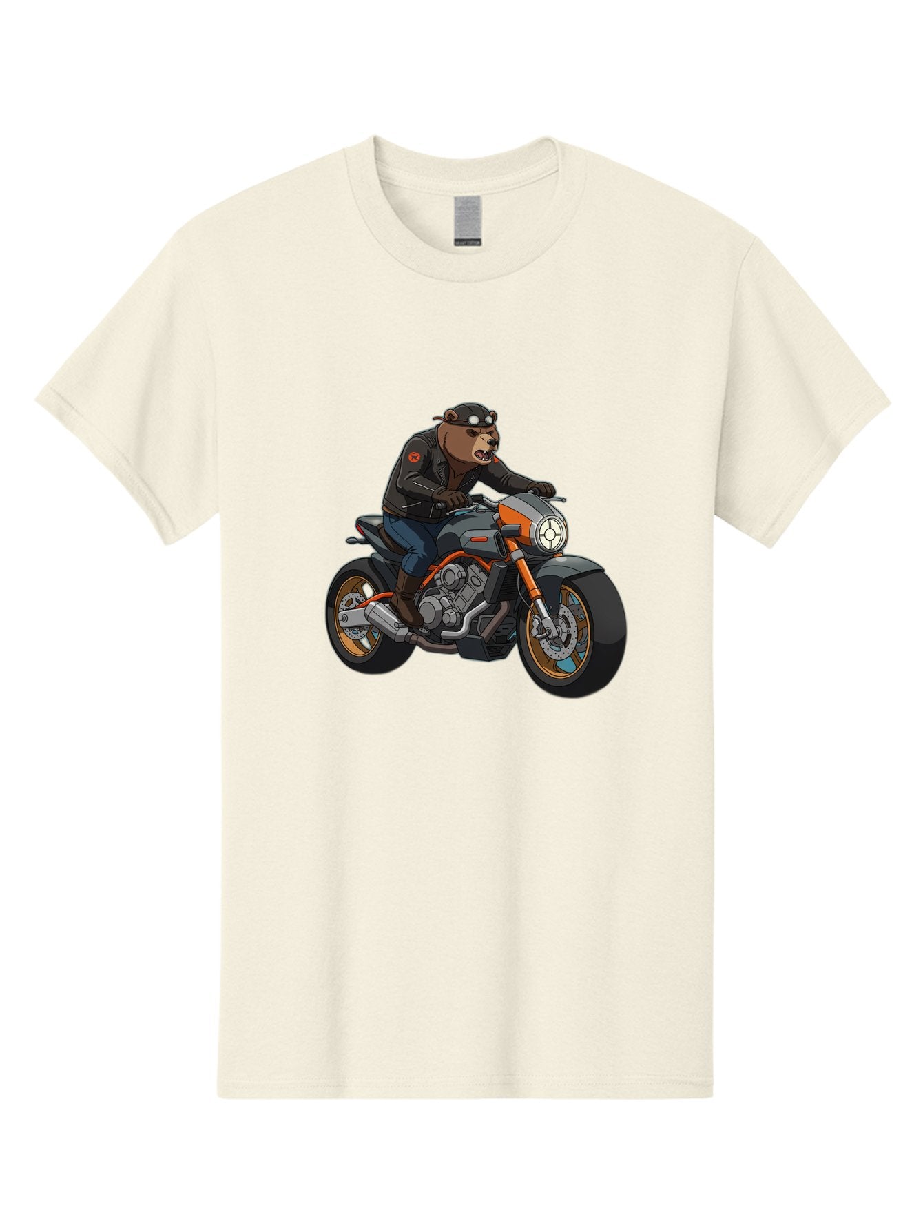 Biker-Bear-1 Men'S Graphic Tee, 100% Cotton, Comfortable Casual Summer Wear, Machine Washable, Vintage Camera, Old Camera, Antique Camera, Black Camera, Classic Photography, Photography Equipment, Nostalgic Device, Film Camera, Camera Art Bae892