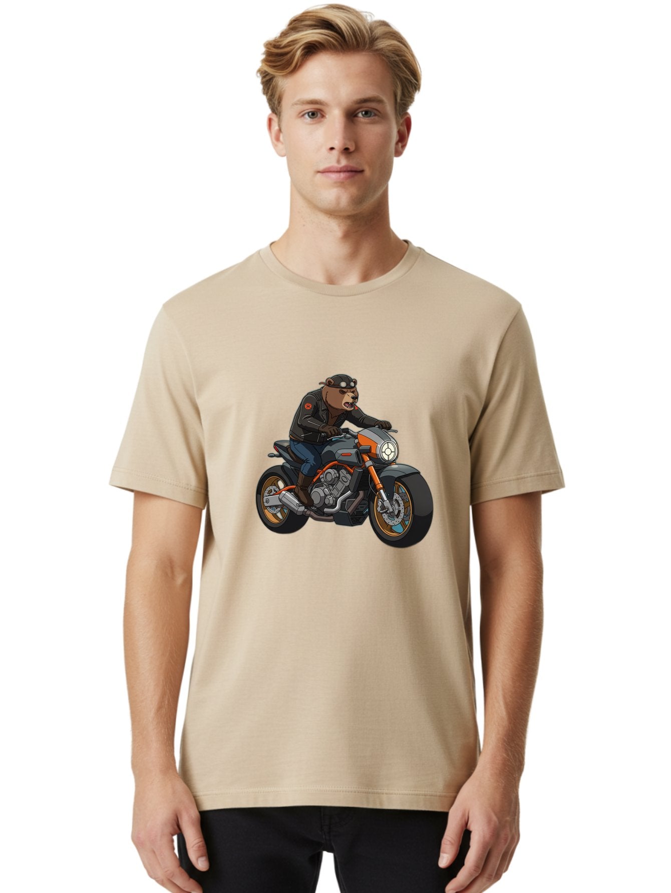 Biker-Bear-1 Men'S Graphic Tee, 100% Cotton, Comfortable Casual Summer Wear, Machine Washable, Vintage Camera, Old Camera, Antique Camera, Black Camera, Classic Photography, Photography Equipment, Nostalgic Device, Film Camera, Camera Art Bae892 28