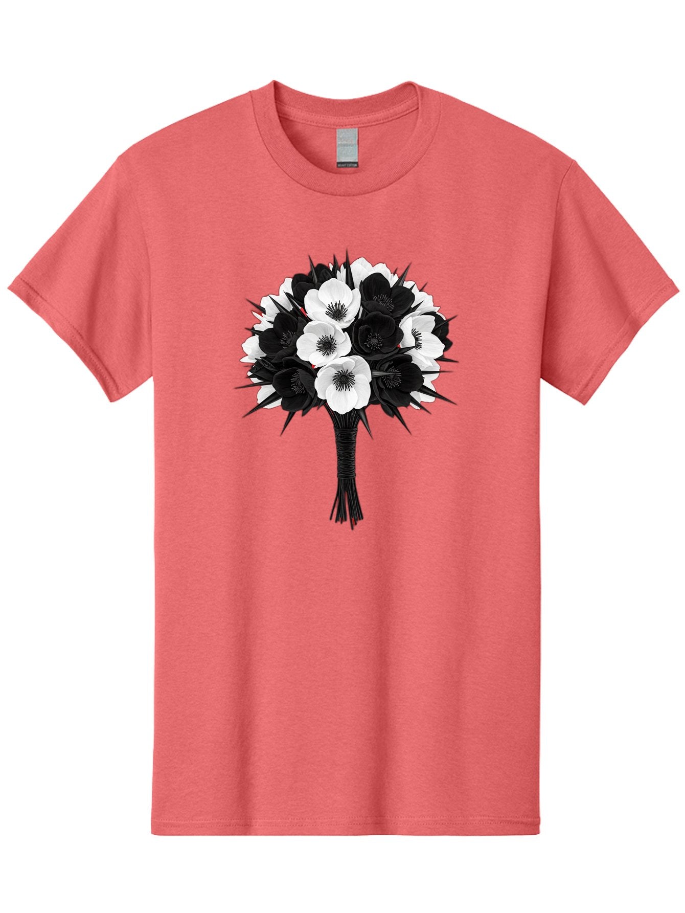 Black-And-White-Anemone-Bouquet Men'S Graphic Tee, 100% Cotton, Comfortable Casual Summer Wear, Machine Washable, Vintage Camera, Old Camera, Antique Camera, Black Camera, Classic Photography, Photography Equipment, Nostalgic Device, Bae895 10