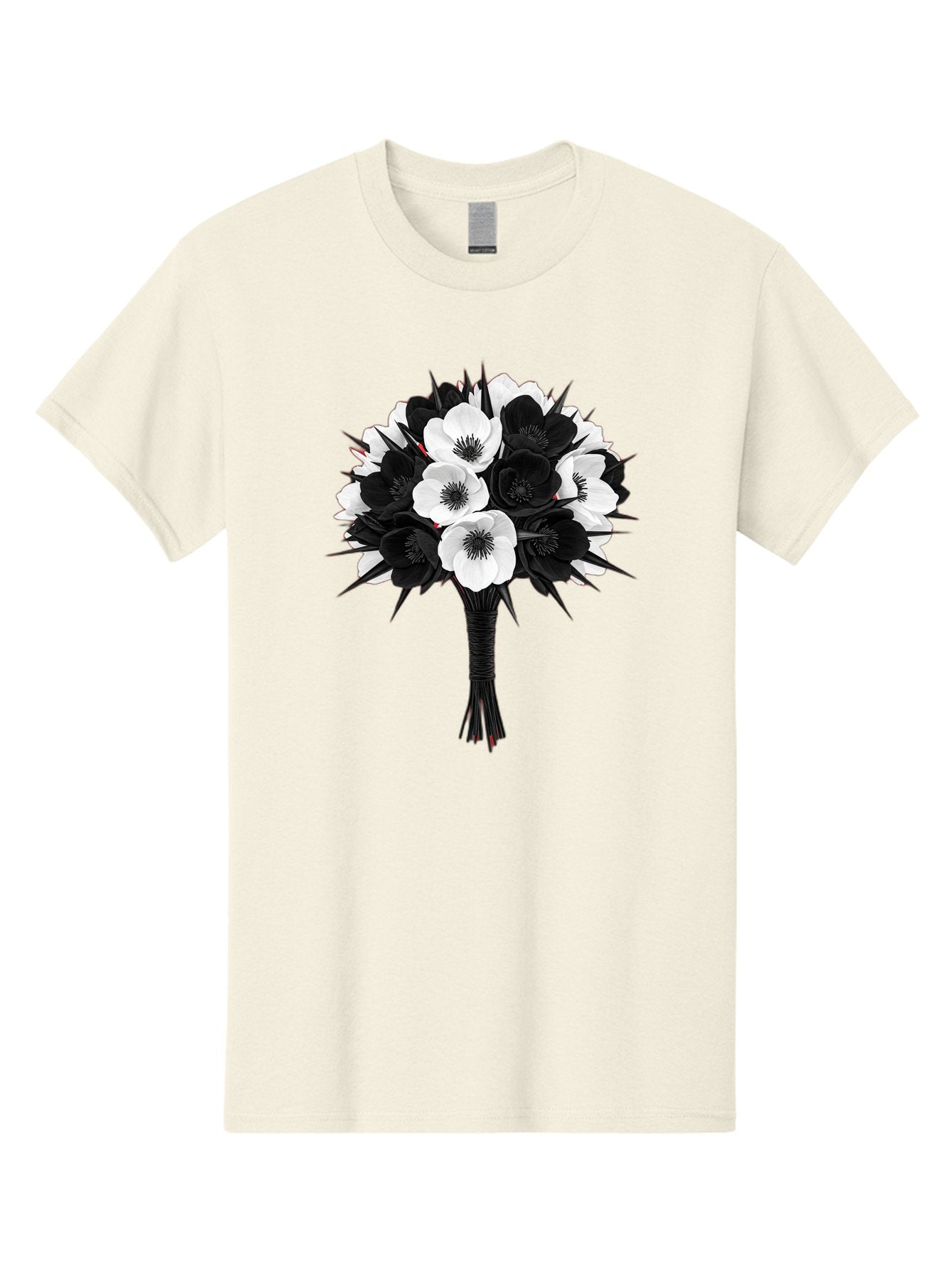 Black-And-White-Anemone-Bouquet Men'S Graphic Tee, 100% Cotton, Comfortable Casual Summer Wear, Machine Washable, Vintage Camera, Old Camera, Antique Camera, Black Camera, Classic Photography, Photography Equipment, Nostalgic Device, Bae895 13