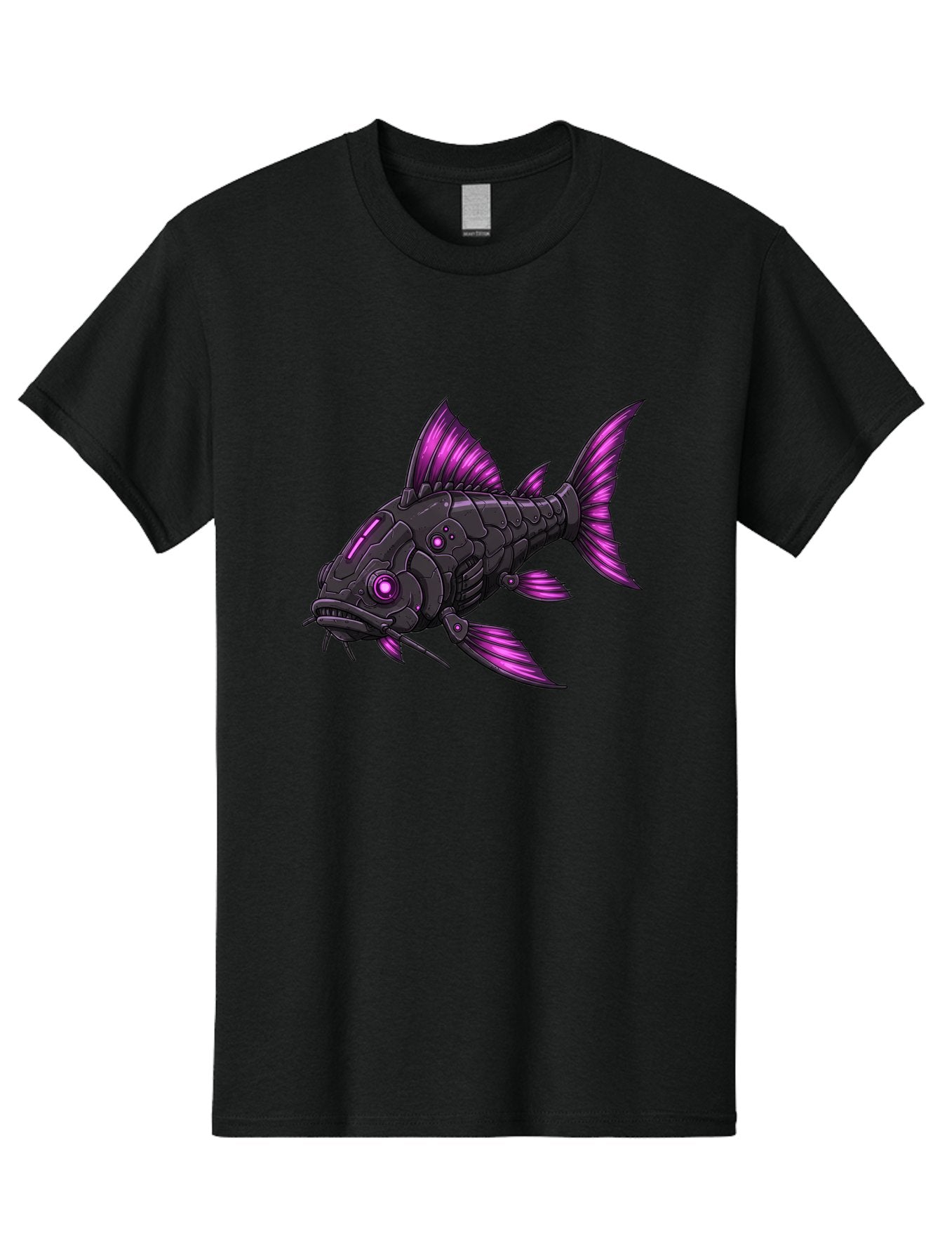 Black-Fish-With-Purple-Fins Men'S Graphic Tee, 100% Cotton, Comfortable Casual Summer Wear, Machine Washable, Vintage Camera, Old Camera, Antique Camera, Black Camera, Classic Photography, Photography Equipment, Nostalgic Device, Film Camera, Bae896 15