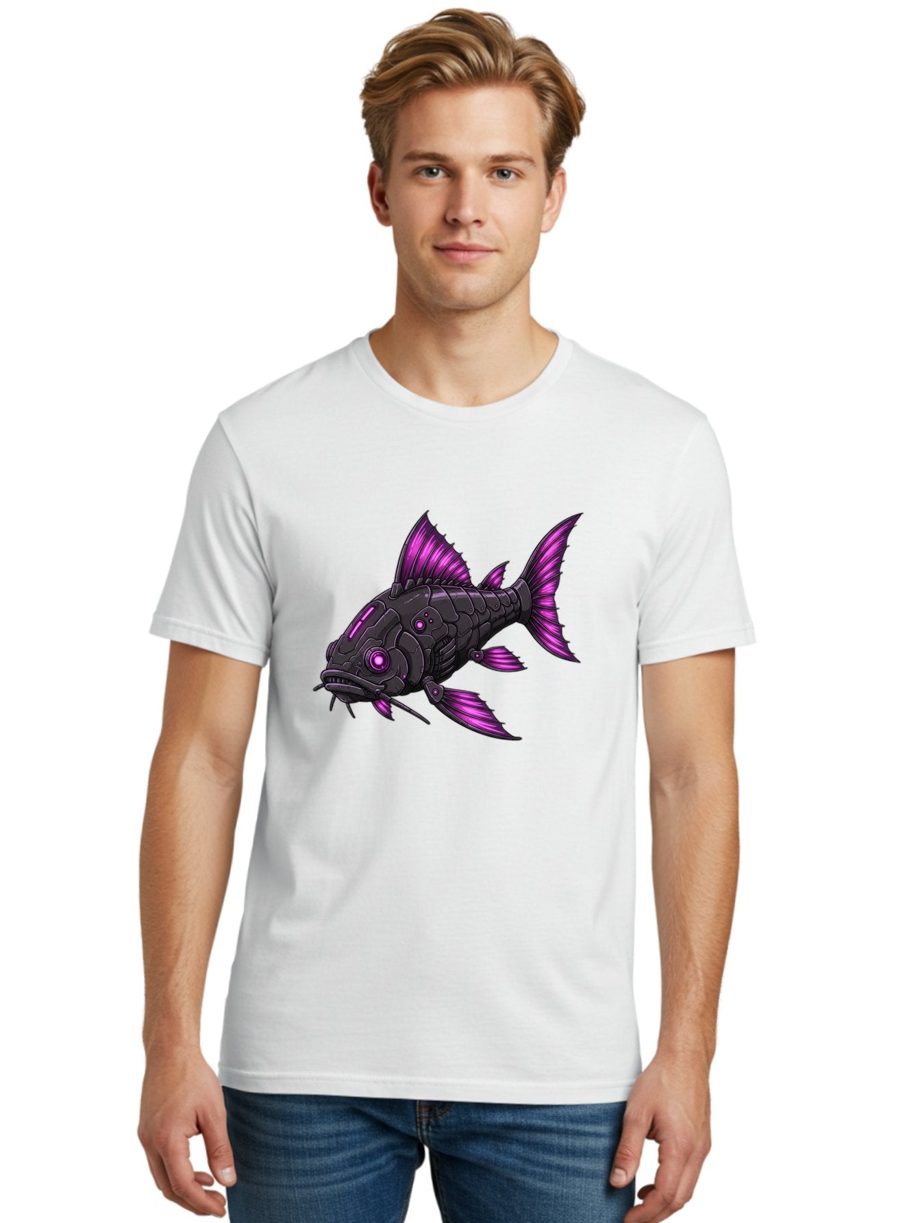 Black-Fish-With-Purple-Fins Men'S Graphic Tee, 100% Cotton, Comfortable Casual Summer Wear, Machine Washable, Vintage Camera, Old Camera, Antique Camera, Black Camera, Classic Photography, Photography Equipment, Nostalgic Device, Film Camera, Bae896 18