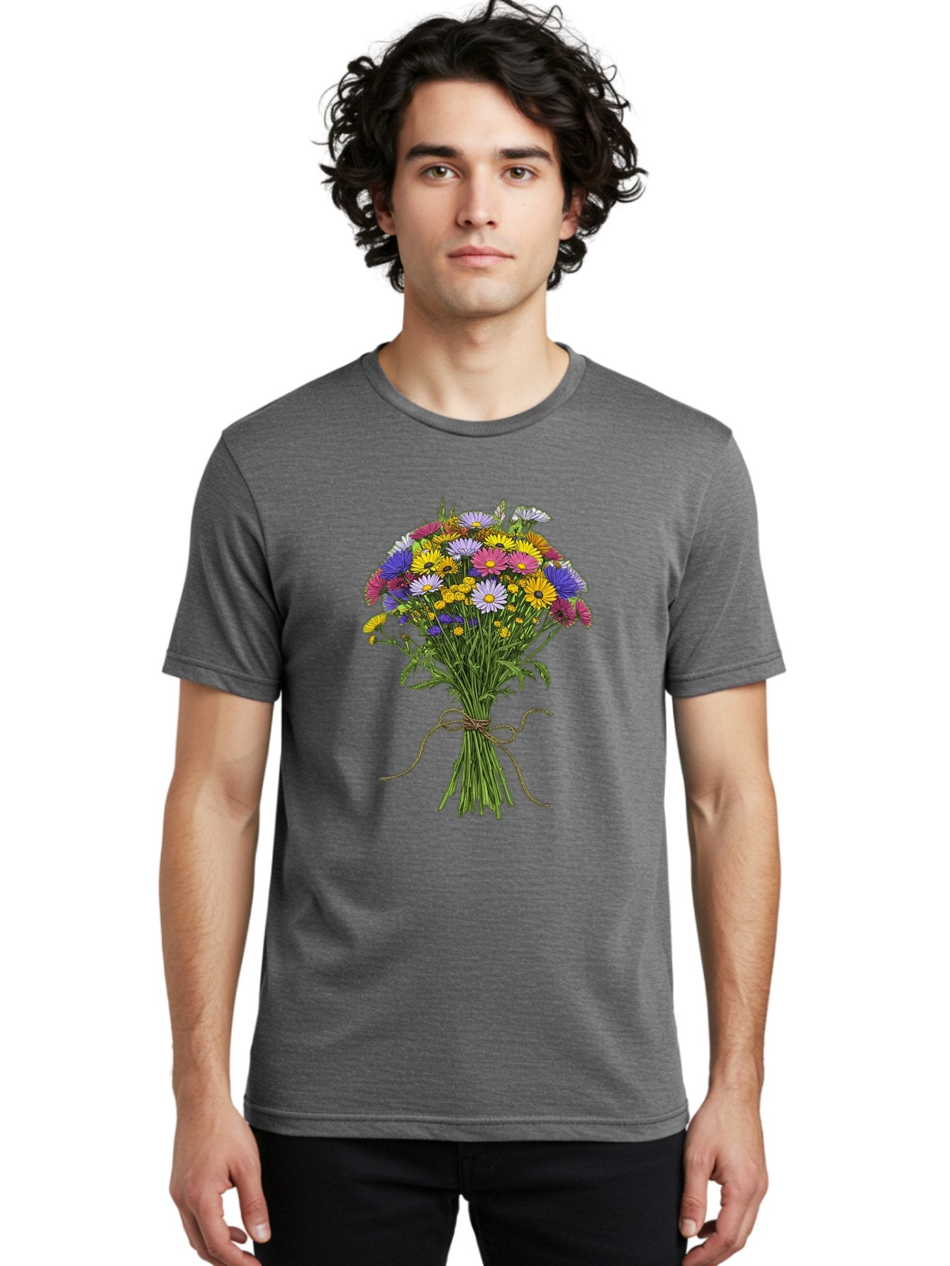 Bouquet-Of-Daisies Men'S Graphic Tee, 100% Cotton, Comfortable Casual Summer Wear, Machine Washable, Vintage Camera, Old Camera, Antique Camera, Black Camera, Classic Photography, Photography Equipment, Nostalgic Device, Film Camera, Bae902 26