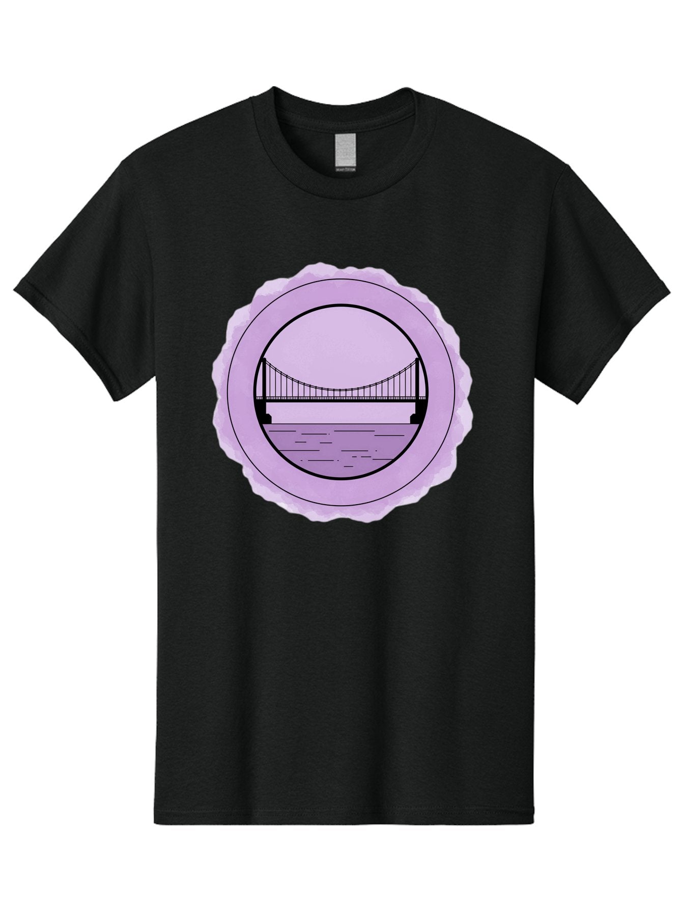 Bridge-Illustration Men'S Graphic Tee, 100% Cotton, Comfortable Casual Summer Wear, Machine Washable, Vintage Camera, Old Camera, Antique Camera, Black Camera, Classic Photography, Photography Equipment, Nostalgic Device, Film Camera, Bae905 5