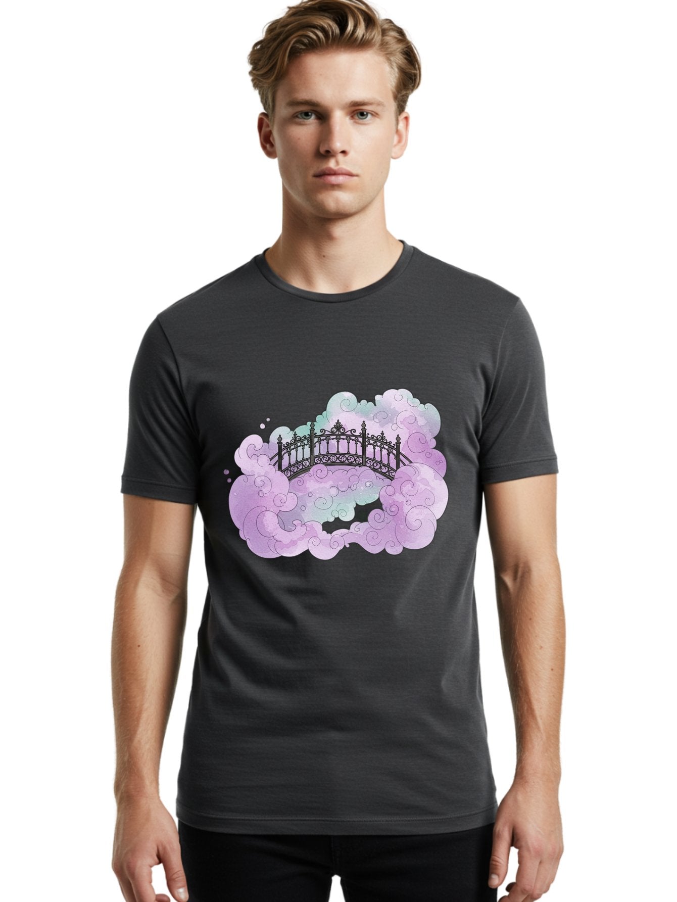 Bridge-In-Clouds Men'S Graphic Tee, 100% Cotton, Comfortable Casual Summer Wear, Machine Washable, Vintage Camera, Old Camera, Antique Camera, Black Camera, Classic Photography, Photography Equipment, Nostalgic Device, Film Camera, Camera Art Bae906 16