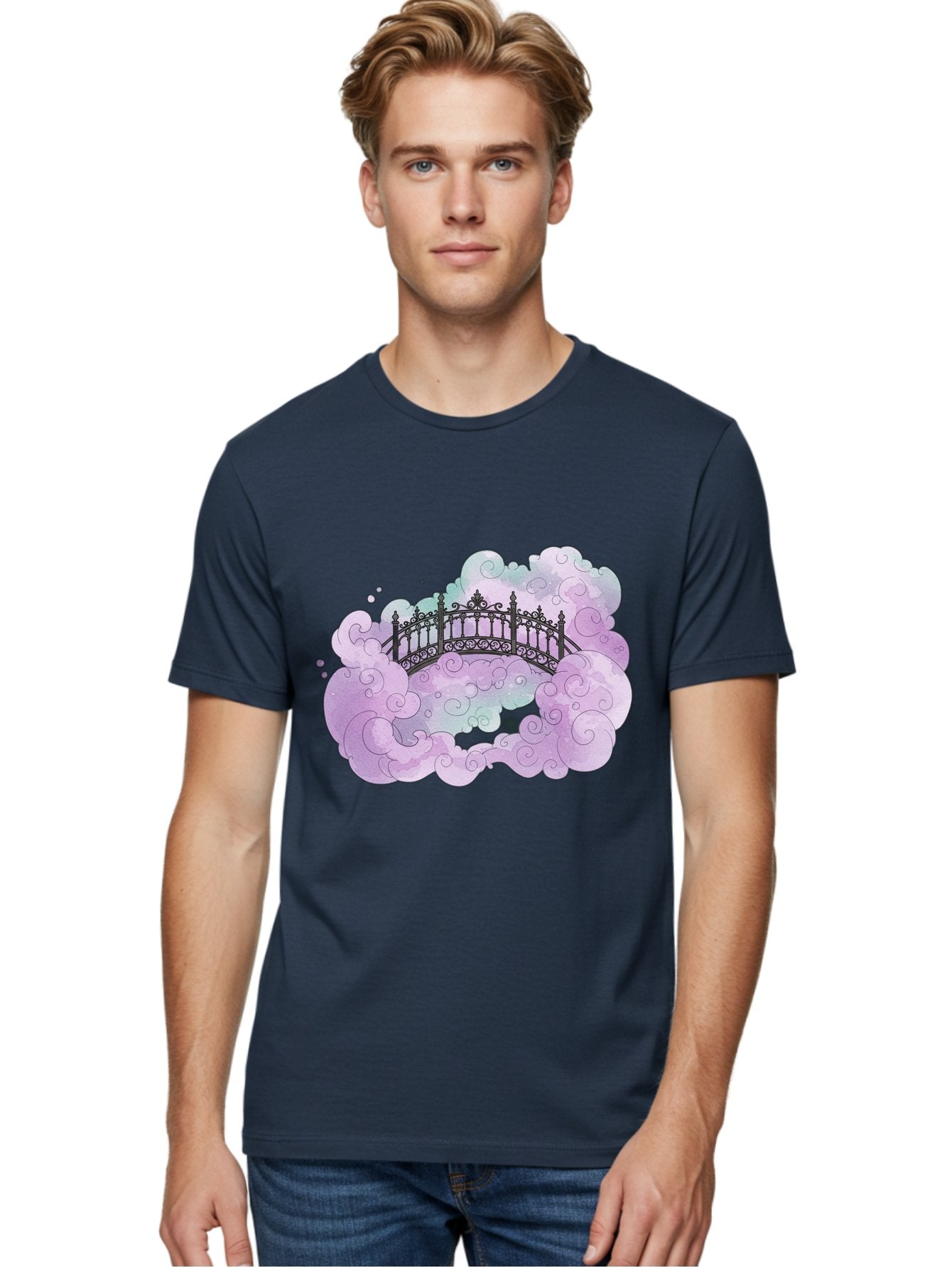 Bridge-In-Clouds Men'S Graphic Tee, 100% Cotton, Comfortable Casual Summer Wear, Machine Washable, Vintage Camera, Old Camera, Antique Camera, Black Camera, Classic Photography, Photography Equipment, Nostalgic Device, Film Camera, Camera Art Bae906 17