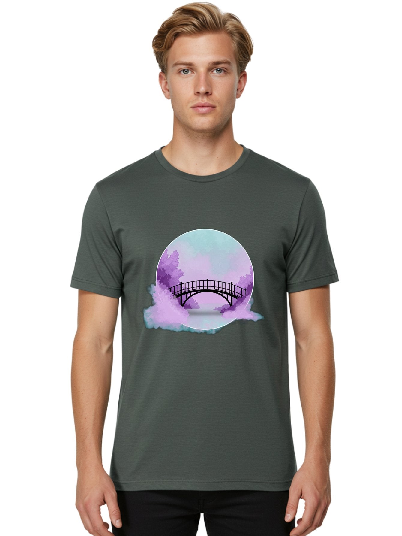 Bridge Men'S Graphic Tee, 100% Cotton, Comfortable Casual Summer Wear, Machine Washable, Vintage Camera, Old Camera, Antique Camera, Black Camera, Classic Photography, Photography Equipment, Nostalgic Device, Film Camera, Camera Art Bae907 23