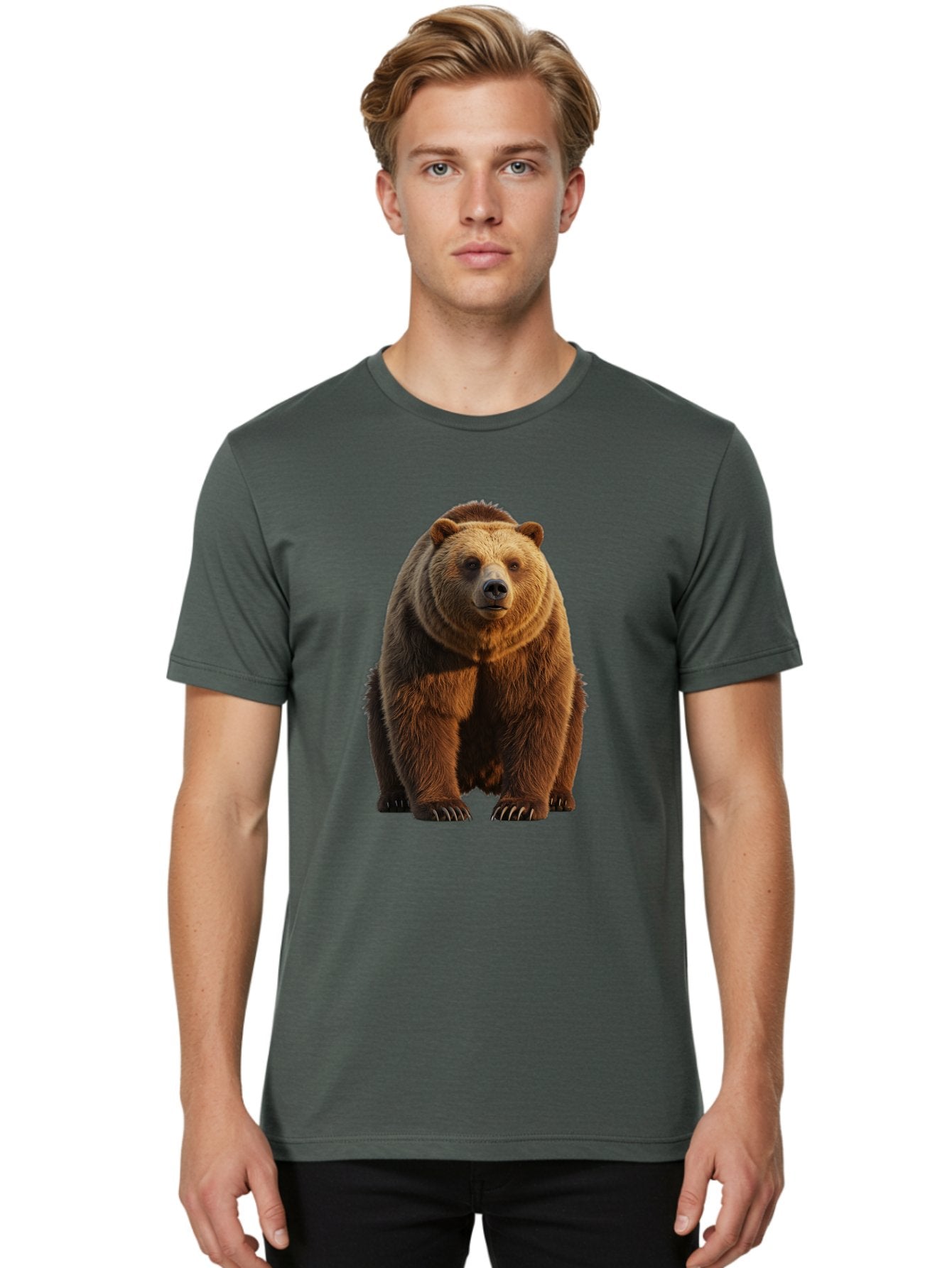 Brown-Bear-2 Men'S Graphic Tee, 100% Cotton, Comfortable Casual Summer Wear, Machine Washable, Vintage Camera, Old Camera, Antique Camera, Black Camera, Classic Photography, Photography Equipment, Nostalgic Device, Film Camera, Camera Art Bae909 21