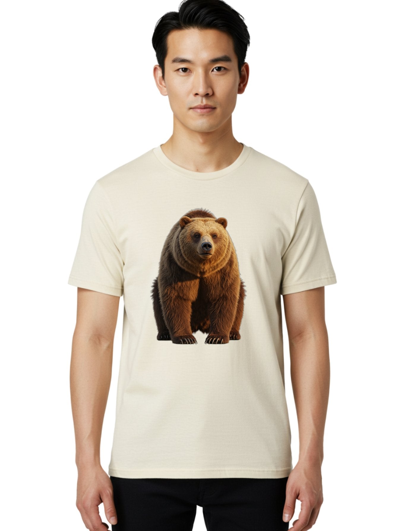 Brown-Bear-2 Men'S Graphic Tee, 100% Cotton, Comfortable Casual Summer Wear, Machine Washable, Vintage Camera, Old Camera, Antique Camera, Black Camera, Classic Photography, Photography Equipment, Nostalgic Device, Film Camera, Camera Art Bae909 19