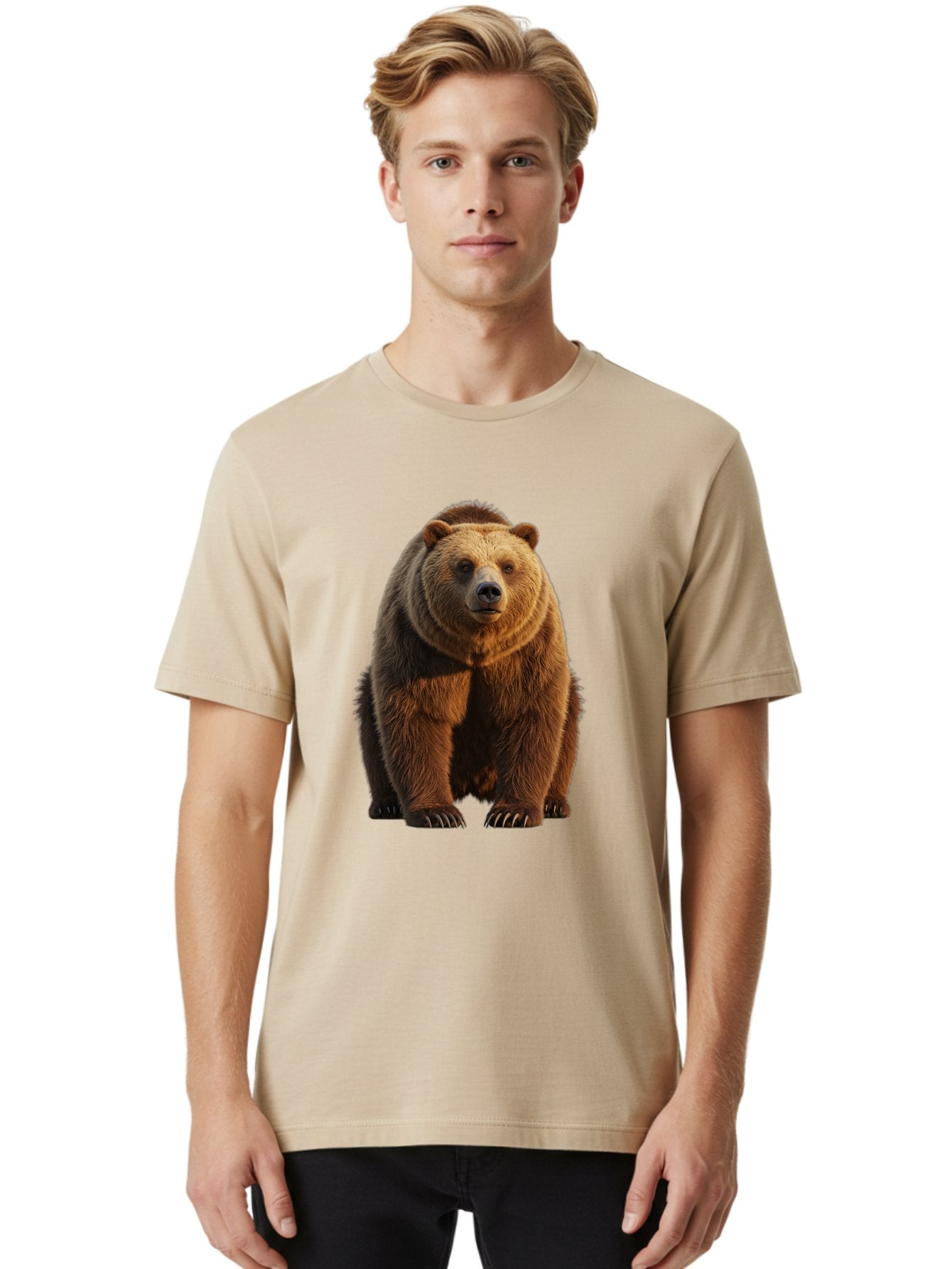 Brown-Bear-2 Men'S Graphic Tee, 100% Cotton, Comfortable Casual Summer Wear, Machine Washable, Vintage Camera, Old Camera, Antique Camera, Black Camera, Classic Photography, Photography Equipment, Nostalgic Device, Film Camera, Camera Art Bae909 26