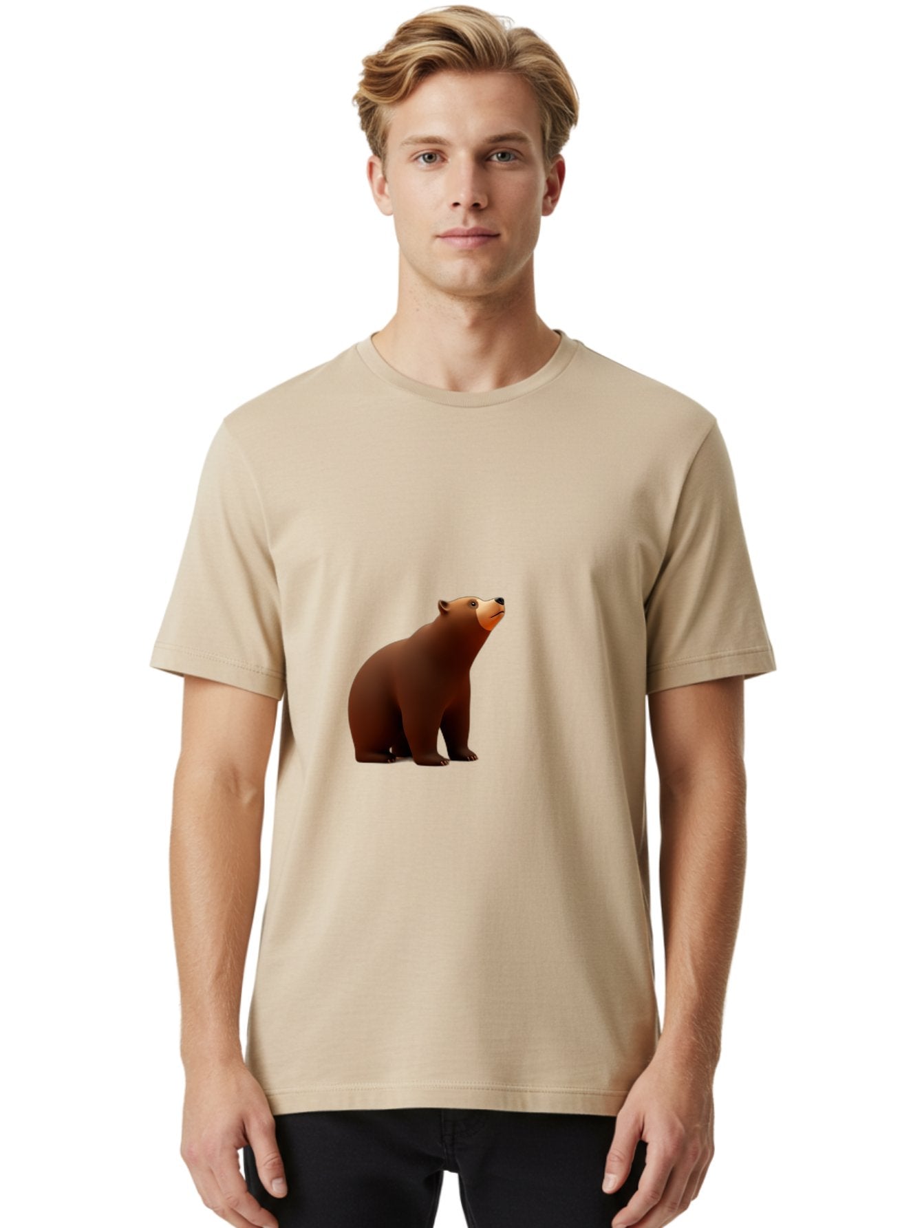 Brown-Bear-3 Men'S Graphic Tee, 100% Cotton, Comfortable Casual Summer Wear, Machine Washable, Vintage Camera, Old Camera, Antique Camera, Black Camera, Classic Photography, Photography Equipment, Nostalgic Device, Film Camera, Camera Art Bae910 25