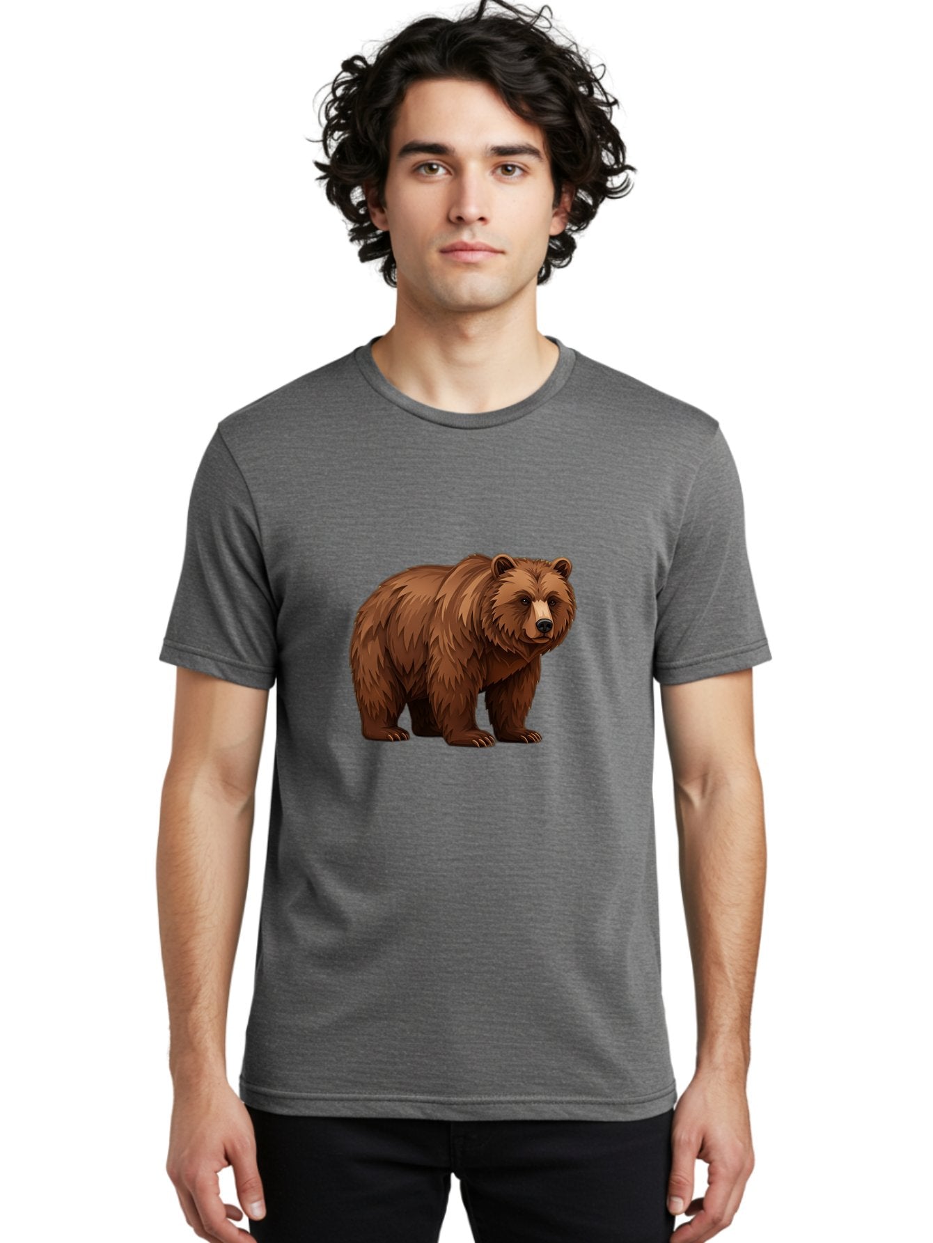 Brown-Bear-7 Men'S Graphic Tee, 100% Cotton, Comfortable Casual Summer Wear, Machine Washable, Vintage Camera, Old Camera, Antique Camera, Black Camera, Classic Photography, Photography Equipment, Nostalgic Device, Film Camera, Camera Art Bae914 25