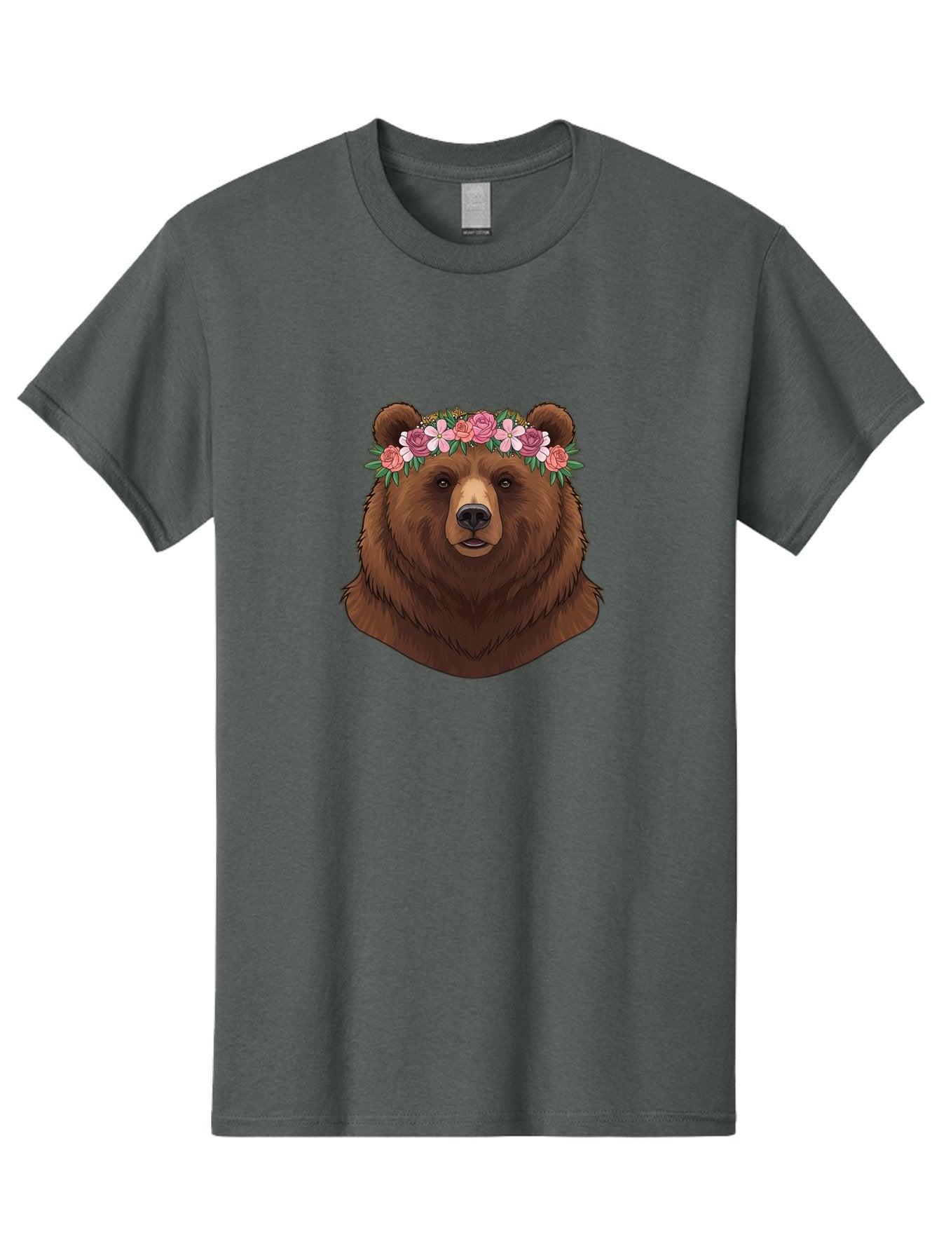Brown-Bear-Crowned-With-Flowers Men'S Graphic Tee, 100% Cotton, Comfortable Casual Summer Wear, Machine Washable, Vintage Camera, Old Camera, Antique Camera, Black Camera, Classic Photography, Photography Equipment, Nostalgic Device, Bae916 8