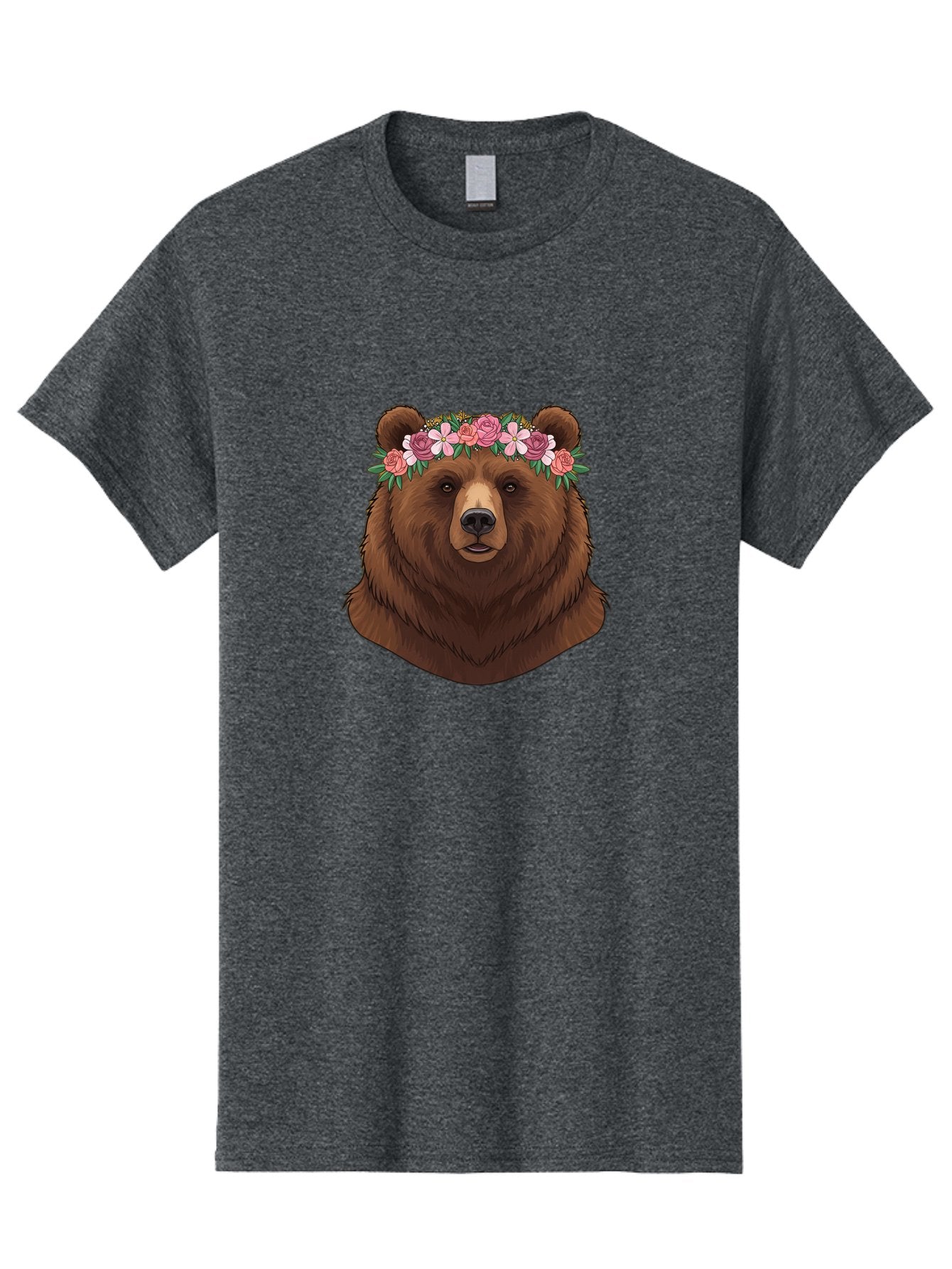 Brown-Bear-Crowned-With-Flowers Men'S Graphic Tee, 100% Cotton, Comfortable Casual Summer Wear, Machine Washable, Vintage Camera, Old Camera, Antique Camera, Black Camera, Classic Photography, Photography Equipment, Nostalgic Device, Bae916 13