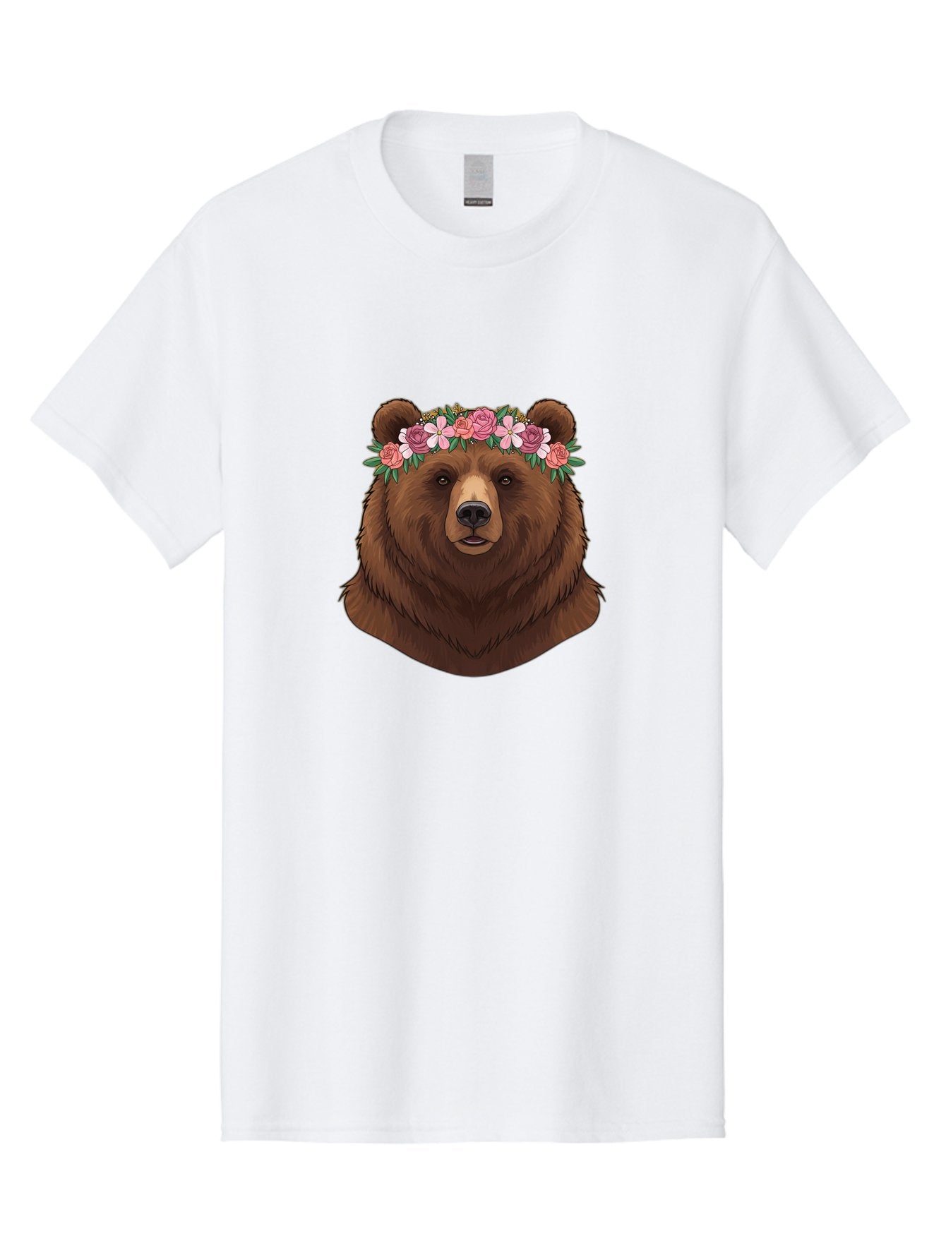 Brown-Bear-Crowned-With-Flowers Men'S Graphic Tee, 100% Cotton, Comfortable Casual Summer Wear, Machine Washable, Vintage Camera, Old Camera, Antique Camera, Black Camera, Classic Photography, Photography Equipment, Nostalgic Device, Bae916 5