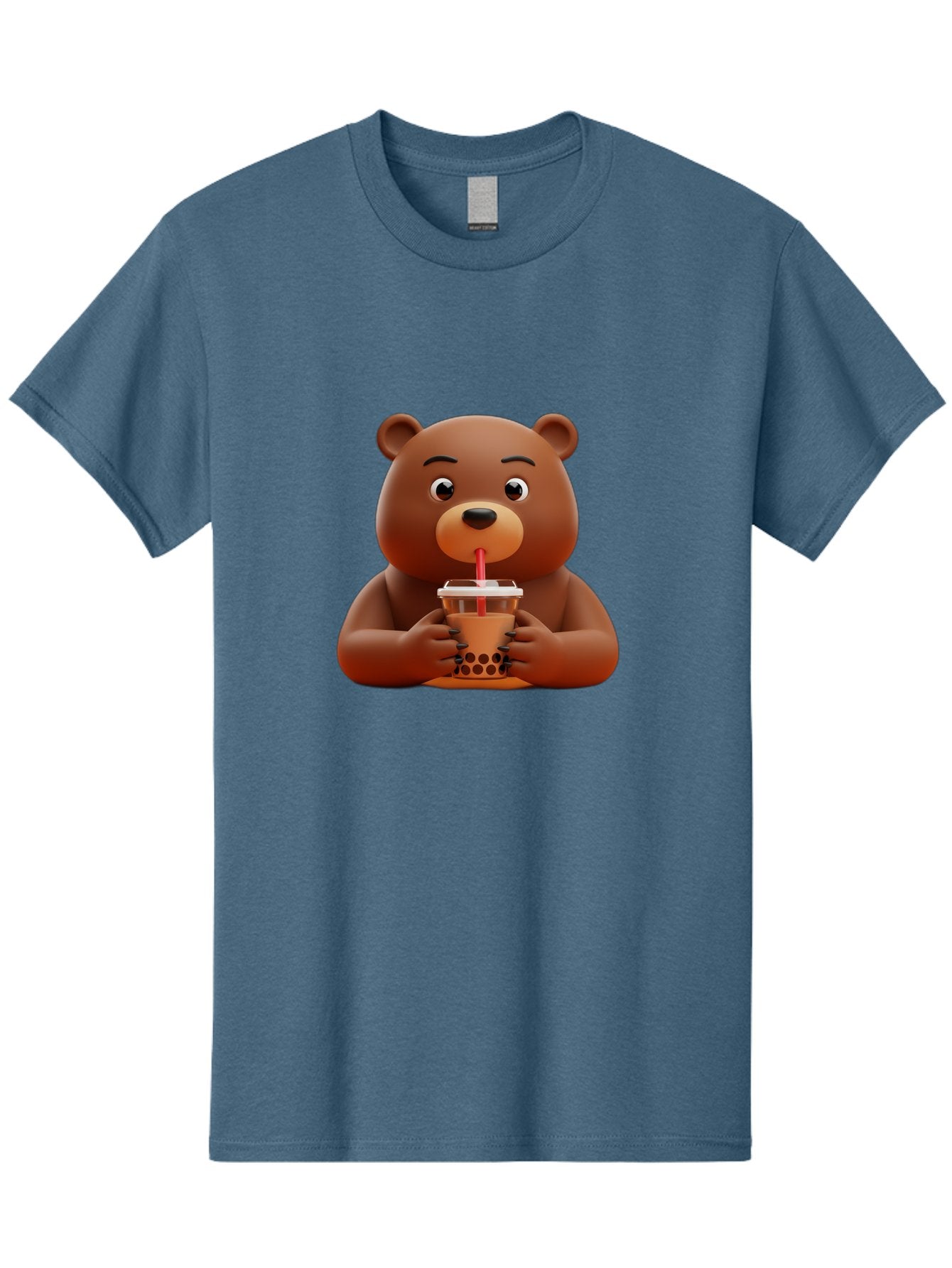 Brown-Bear-Drinking-Bubble-Tea Men'S Graphic Tee, 100% Cotton, Comfortable Casual Summer Wear, Machine Washable, Vintage Camera, Old Camera, Antique Camera, Black Camera, Classic Photography, Photography Equipment, Nostalgic Device, Bae918 9