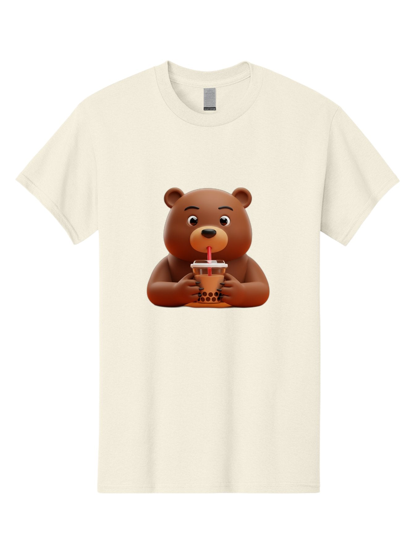 Brown-Bear-Drinking-Bubble-Tea Men'S Graphic Tee, 100% Cotton, Comfortable Casual Summer Wear, Machine Washable, Vintage Camera, Old Camera, Antique Camera, Black Camera, Classic Photography, Photography Equipment, Nostalgic Device, Bae918 15