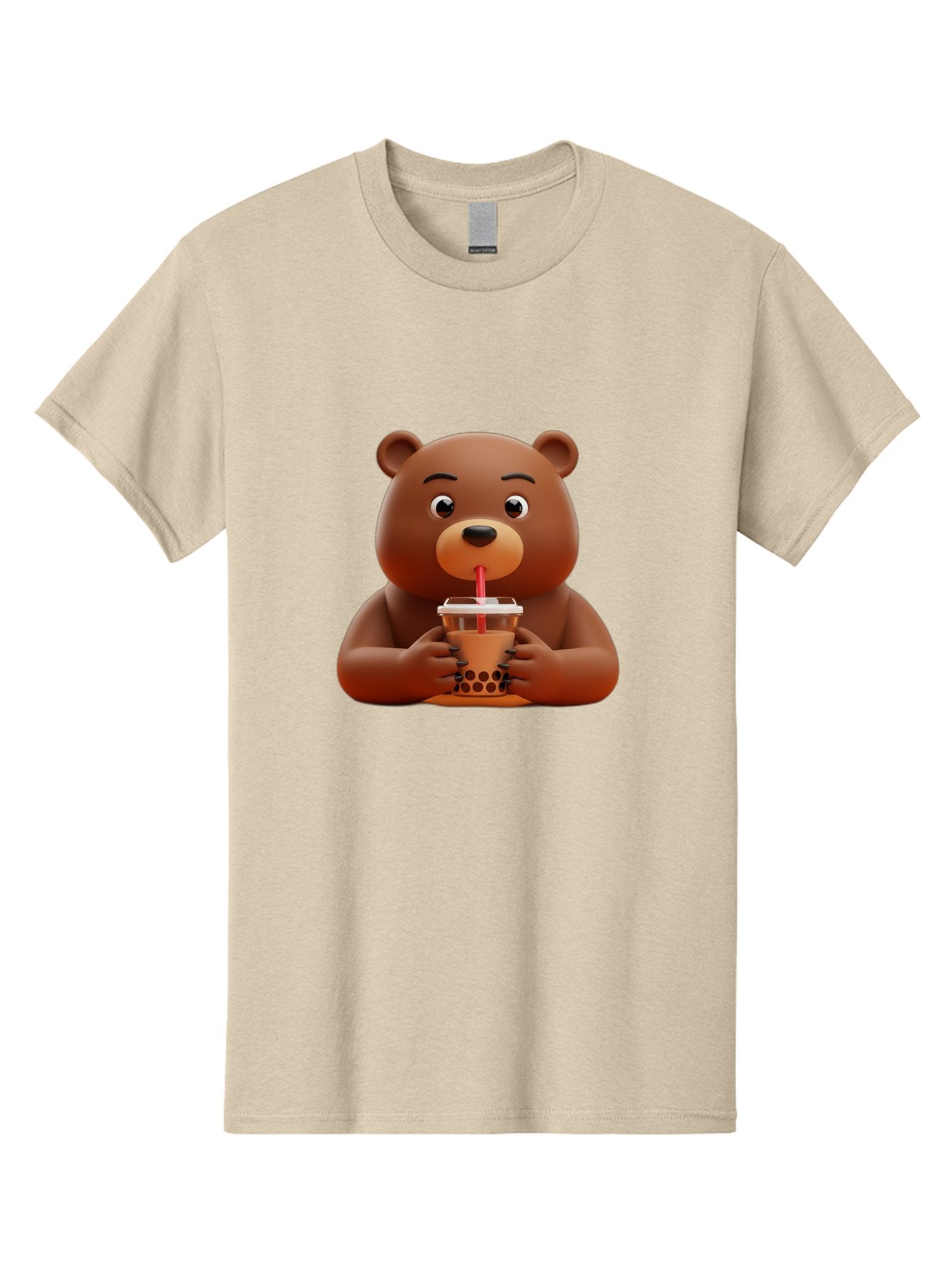 Brown-Bear-Drinking-Bubble-Tea Men'S Graphic Tee, 100% Cotton, Comfortable Casual Summer Wear, Machine Washable, Vintage Camera, Old Camera, Antique Camera, Black Camera, Classic Photography, Photography Equipment, Nostalgic Device, Bae918 14