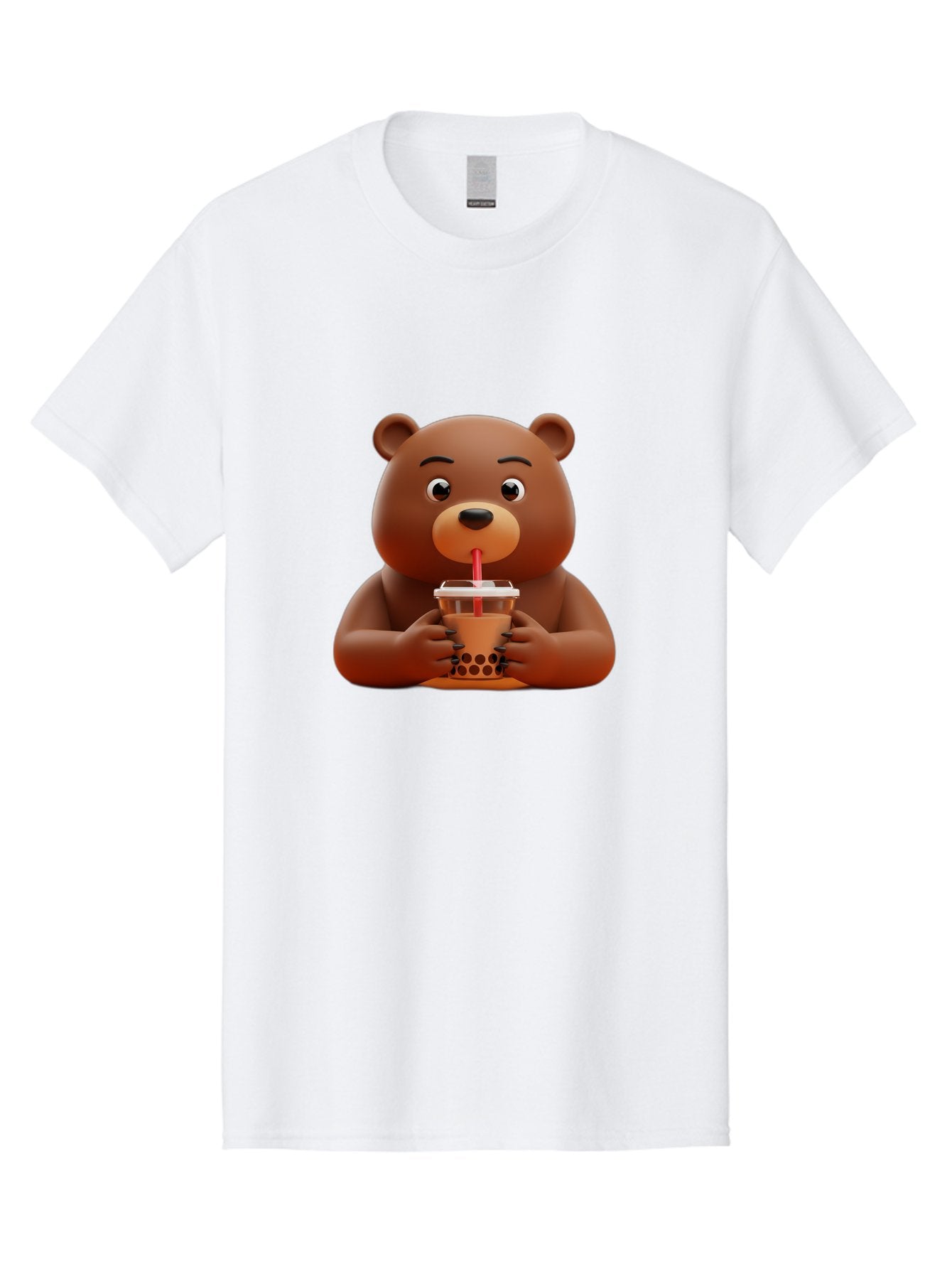 Brown-Bear-Drinking-Bubble-Tea Men'S Graphic Tee, 100% Cotton, Comfortable Casual Summer Wear, Machine Washable, Vintage Camera, Old Camera, Antique Camera, Black Camera, Classic Photography, Photography Equipment, Nostalgic Device, Bae918 12