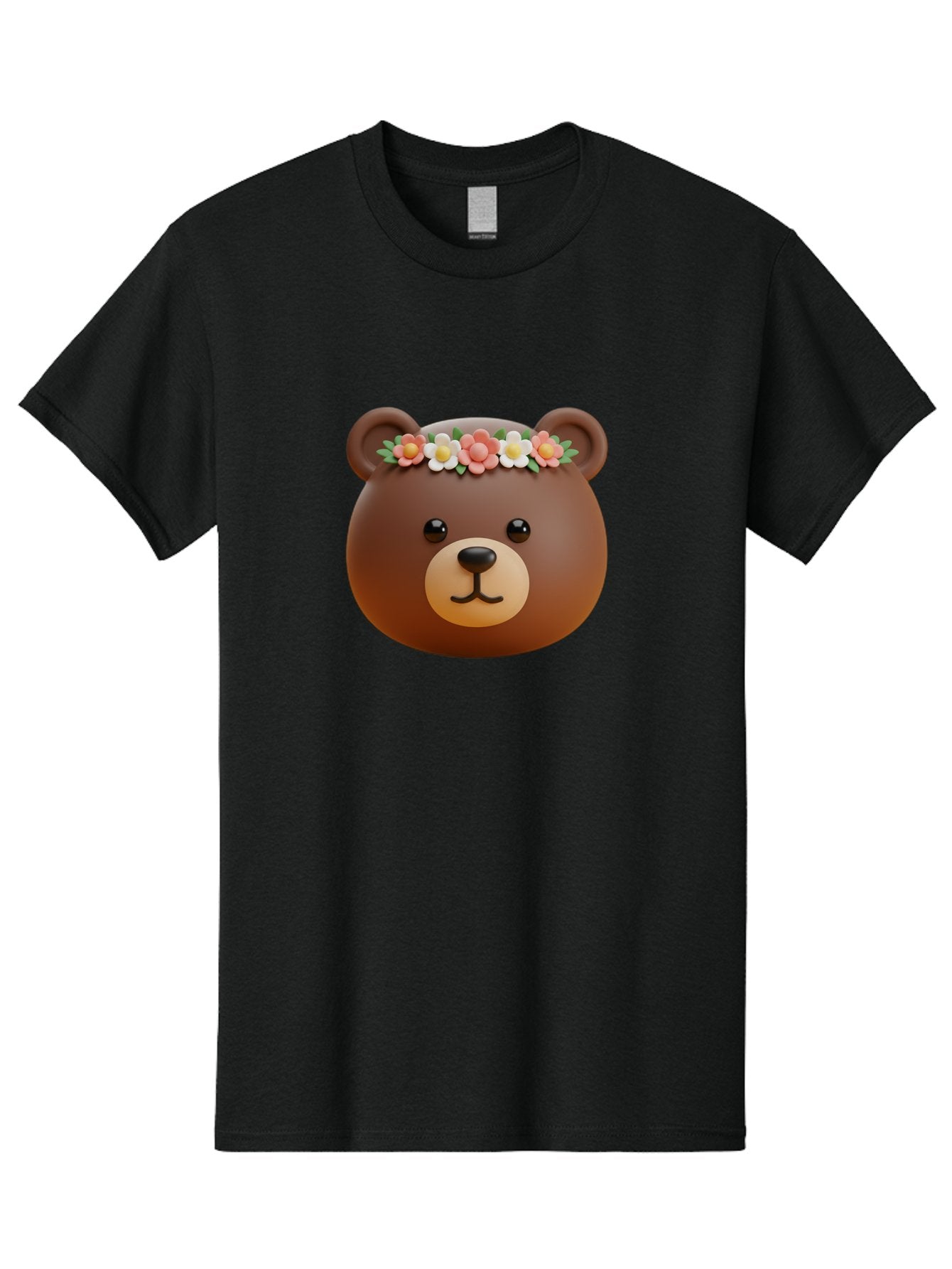 Brown-Bear-Emoji-With-Flowers Men'S Graphic Tee, 100% Cotton, Comfortable Casual Summer Wear, Machine Washable, Vintage Camera, Old Camera, Antique Camera, Black Camera, Classic Photography, Photography Equipment, Nostalgic Device, Bae919 5