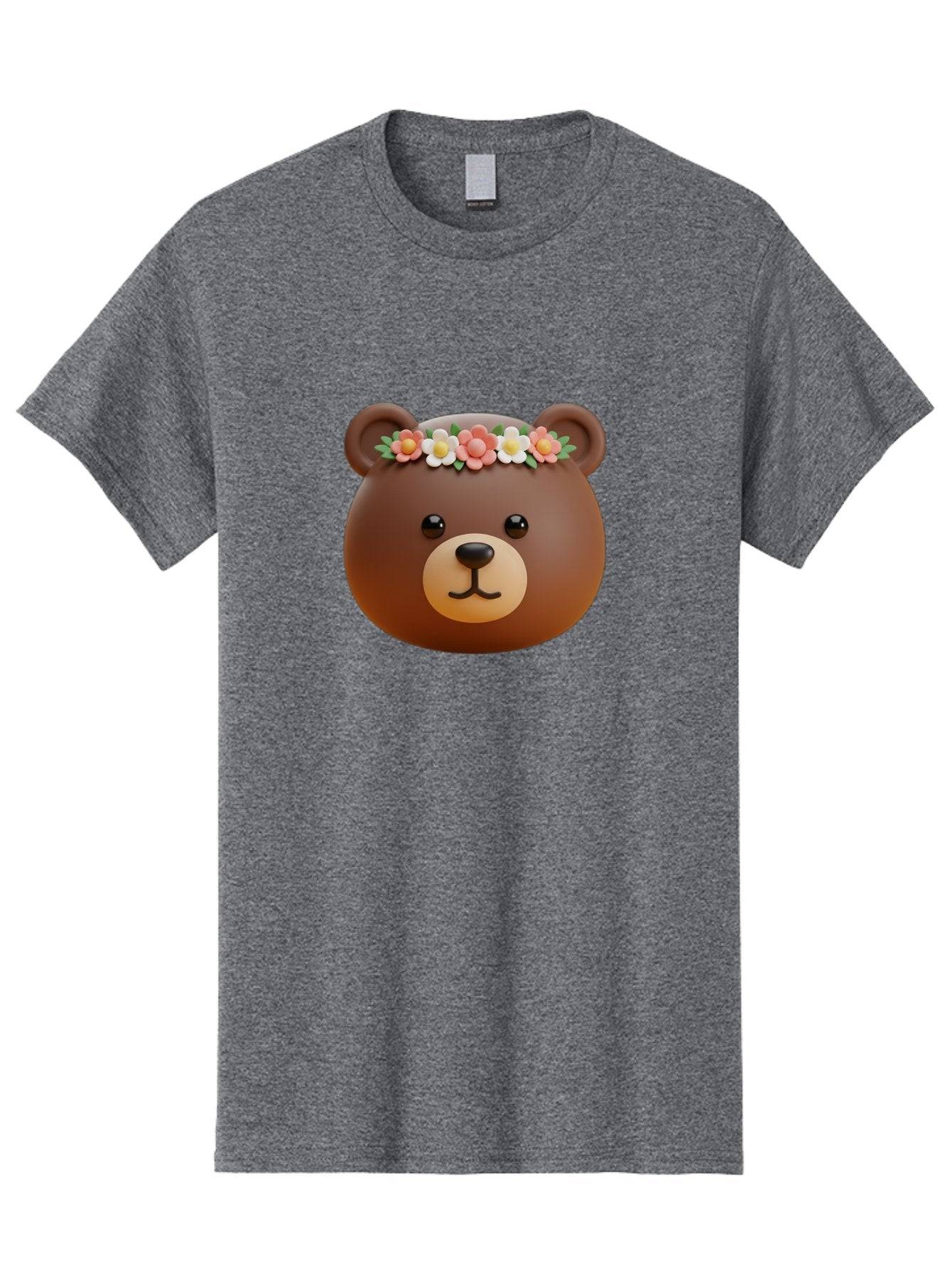 Brown-Bear-Emoji-With-Flowers Men'S Graphic Tee, 100% Cotton, Comfortable Casual Summer Wear, Machine Washable, Vintage Camera, Old Camera, Antique Camera, Black Camera, Classic Photography, Photography Equipment, Nostalgic Device, Bae919