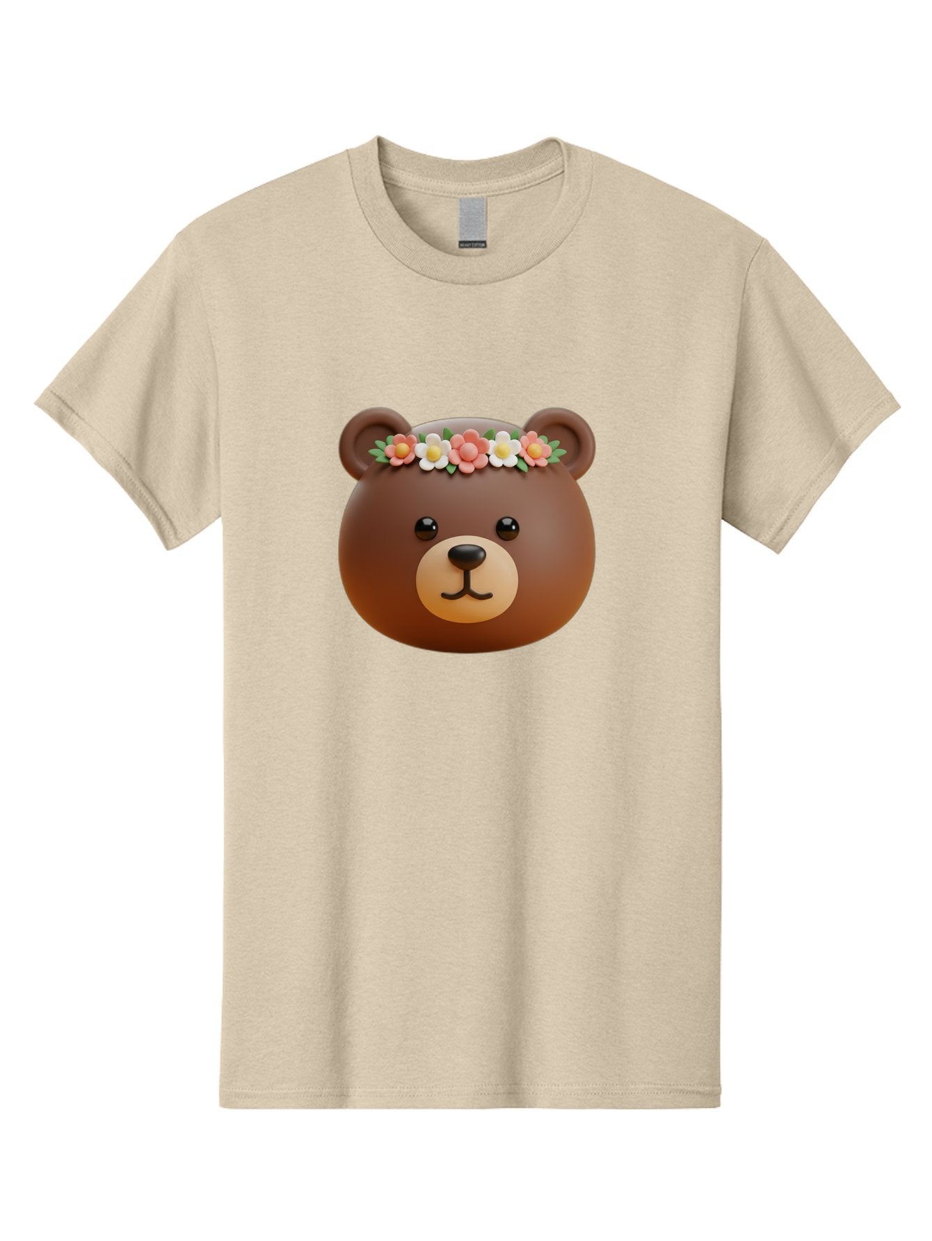 Brown-Bear-Emoji-With-Flowers Men'S Graphic Tee, 100% Cotton, Comfortable Casual Summer Wear, Machine Washable, Vintage Camera, Old Camera, Antique Camera, Black Camera, Classic Photography, Photography Equipment, Nostalgic Device, Bae919