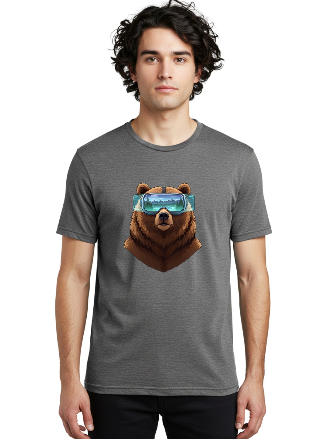 Brown-Bear-Goggles Men'S Graphic Tee, 100% Cotton, Comfortable Casual Summer Wear, Machine Washable, Vintage Camera, Old Camera, Antique Camera, Black Camera, Classic Photography, Photography Equipment, Nostalgic Device, Film Camera, Bae920 22
