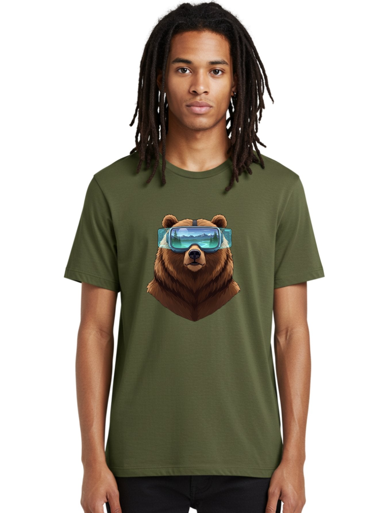 Brown-Bear-Goggles Men'S Graphic Tee, 100% Cotton, Comfortable Casual Summer Wear, Machine Washable, Vintage Camera, Old Camera, Antique Camera, Black Camera, Classic Photography, Photography Equipment, Nostalgic Device, Film Camera, Bae920 18