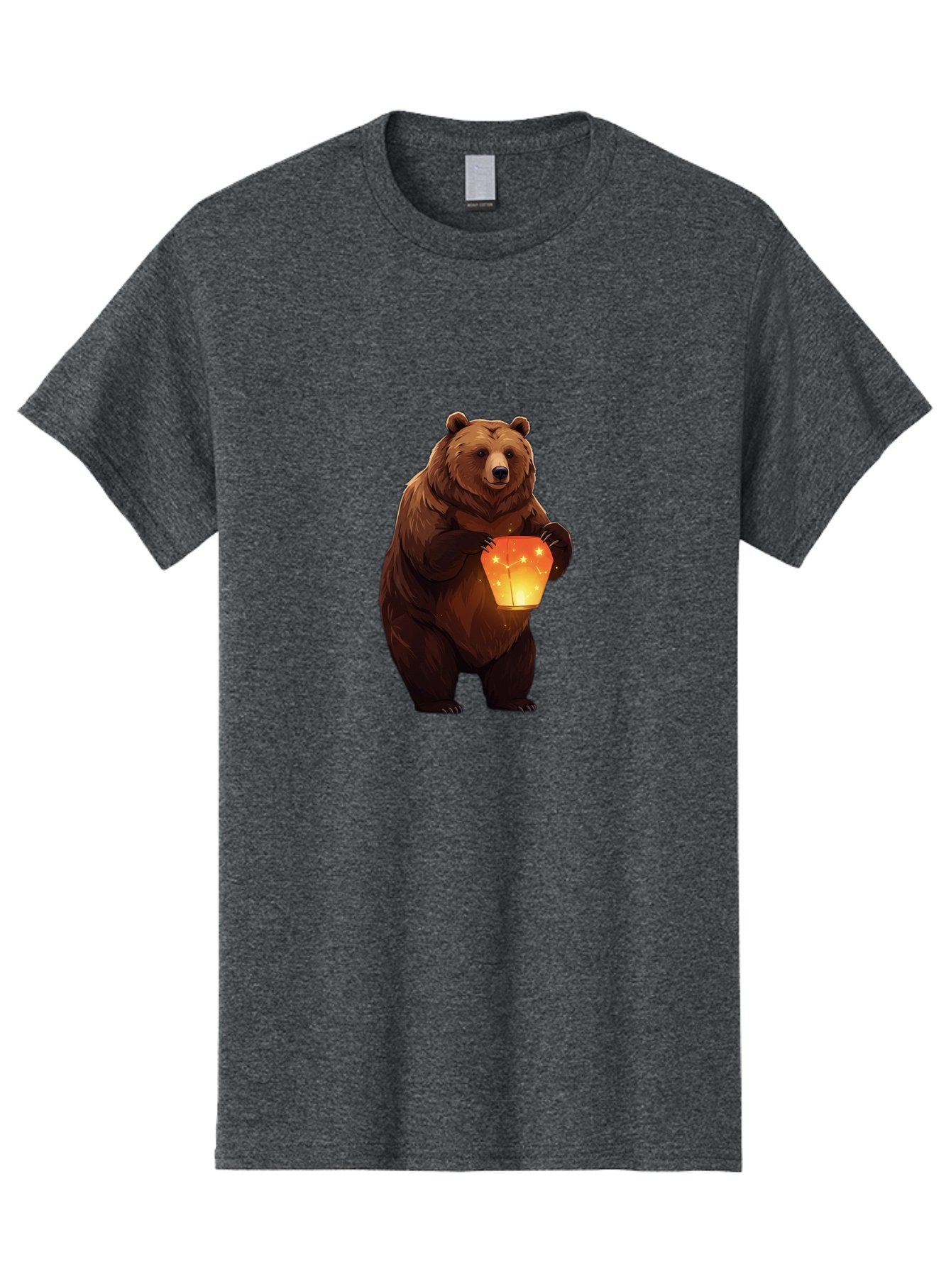 Brown-Bear-Holding-Lantern Men'S Graphic Tee, 100% Cotton, Comfortable Casual Summer Wear, Machine Washable, Vintage Camera, Old Camera, Antique Camera, Black Camera, Classic Photography, Photography Equipment, Nostalgic Device, Film Camera, Bae921 10