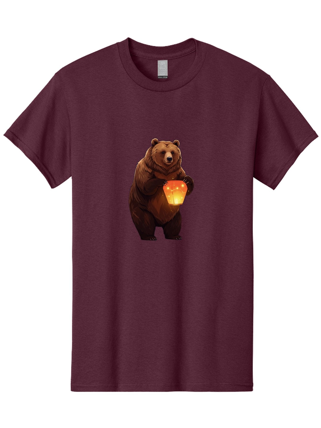 Brown-Bear-Holding-Lantern Men'S Graphic Tee, 100% Cotton, Comfortable Casual Summer Wear, Machine Washable, Vintage Camera, Old Camera, Antique Camera, Black Camera, Classic Photography, Photography Equipment, Nostalgic Device, Film Camera, Bae921 9