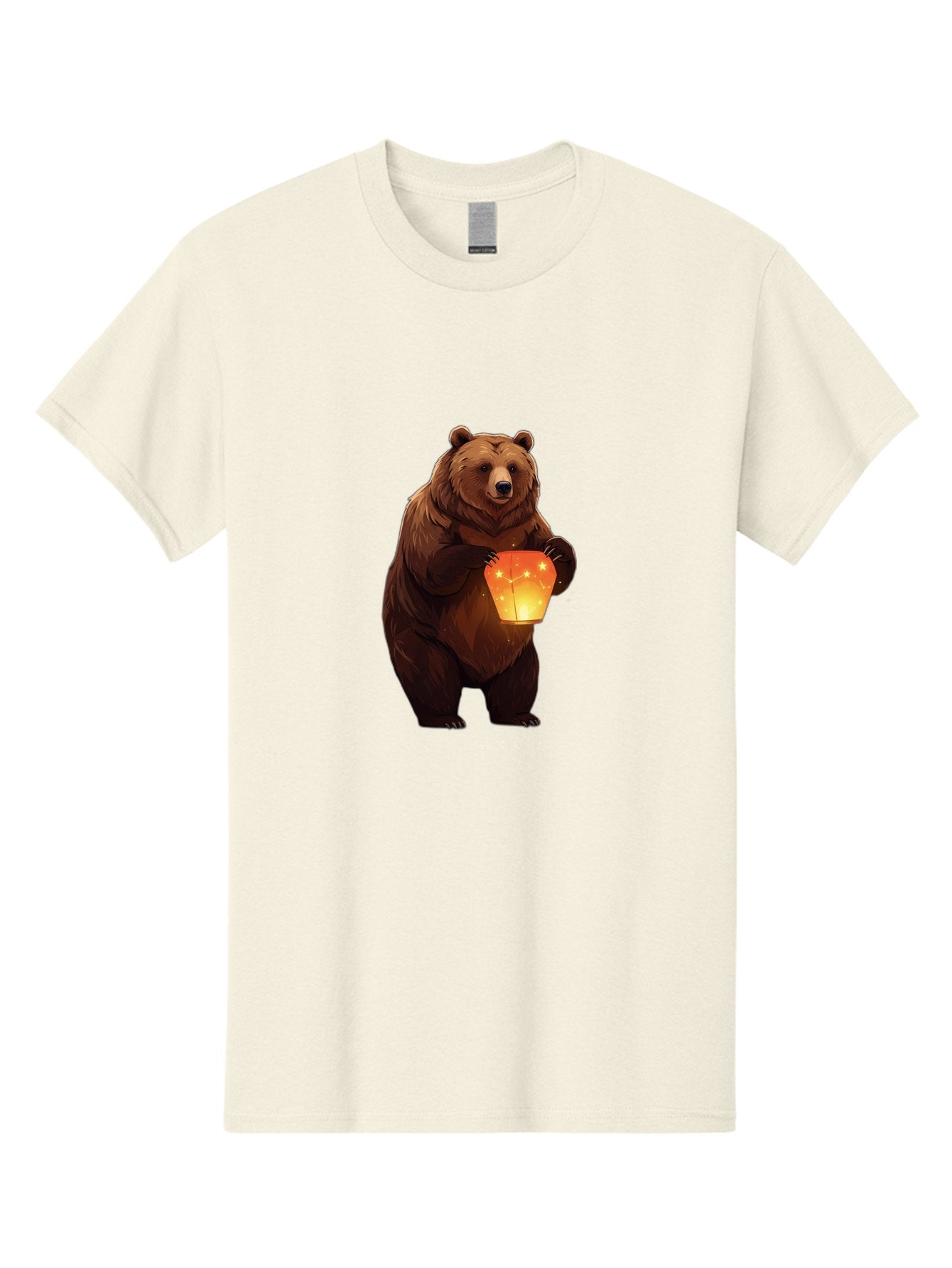 Brown-Bear-Holding-Lantern Men'S Graphic Tee, 100% Cotton, Comfortable Casual Summer Wear, Machine Washable, Vintage Camera, Old Camera, Antique Camera, Black Camera, Classic Photography, Photography Equipment, Nostalgic Device, Film Camera, Bae921 6