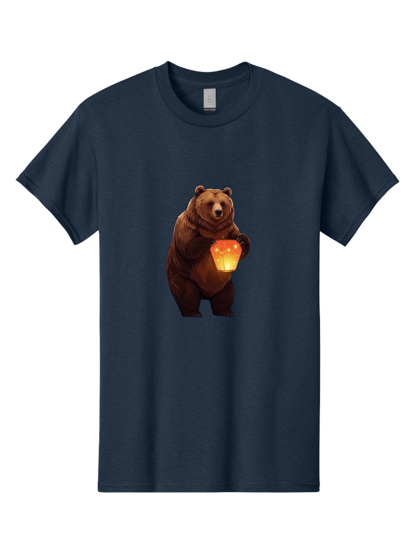 Brown-Bear-Holding-Lantern Men'S Graphic Tee, 100% Cotton, Comfortable Casual Summer Wear, Machine Washable, Vintage Camera, Old Camera, Antique Camera, Black Camera, Classic Photography, Photography Equipment, Nostalgic Device, Film Camera, Bae921 4