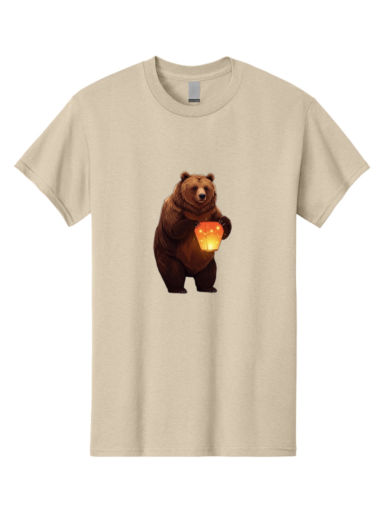 Brown-Bear-Holding-Lantern Men'S Graphic Tee, 100% Cotton, Comfortable Casual Summer Wear, Machine Washable, Vintage Camera, Old Camera, Antique Camera, Black Camera, Classic Photography, Photography Equipment, Nostalgic Device, Film Camera, Bae921 13