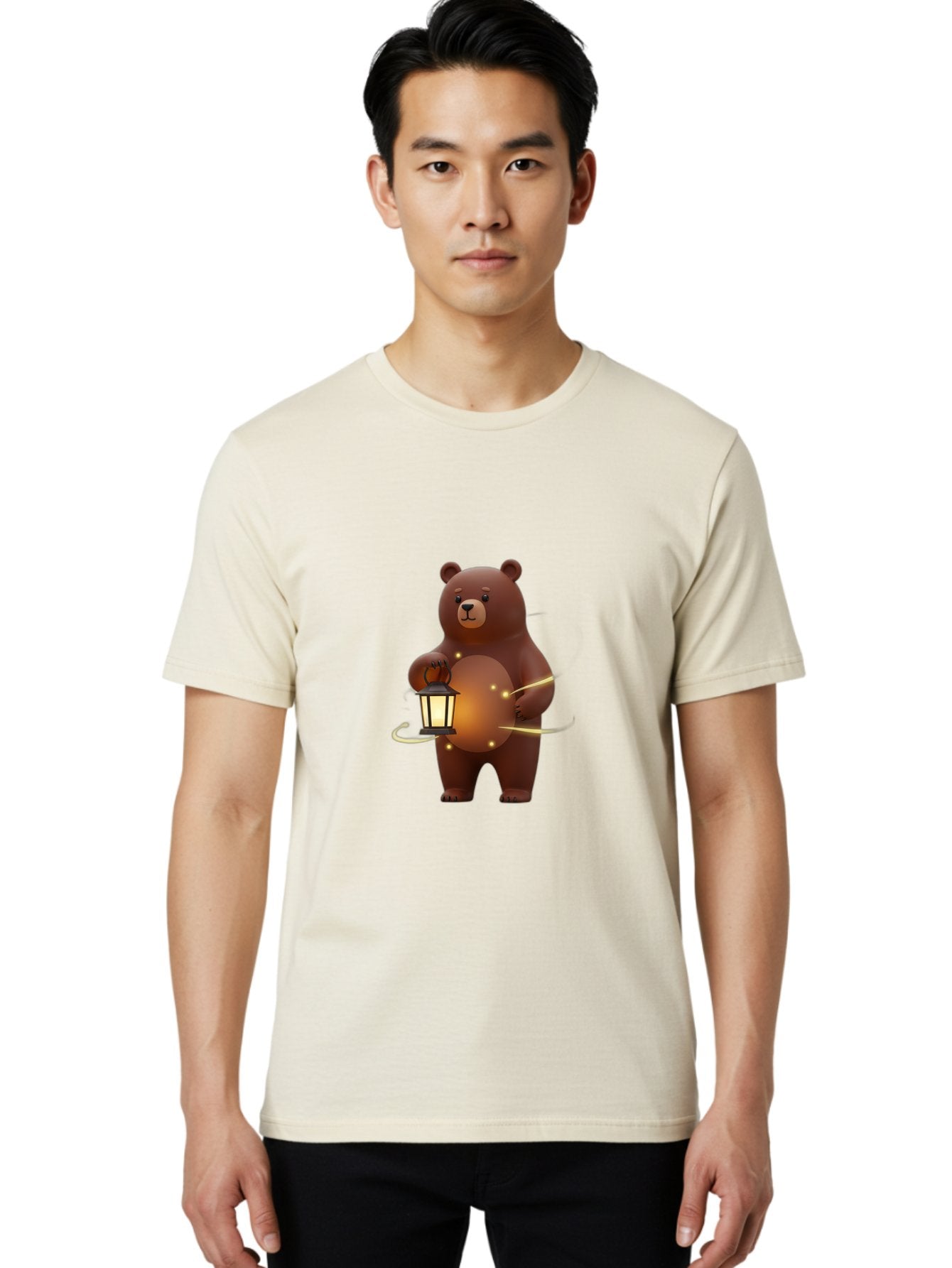 Brown-Bear-Lantern Men'S Graphic Tee, 100% Cotton, Comfortable Casual Summer Wear, Machine Washable, Vintage Camera, Old Camera, Antique Camera, Black Camera, Classic Photography, Photography Equipment, Nostalgic Device, Film Camera, Bae923 20