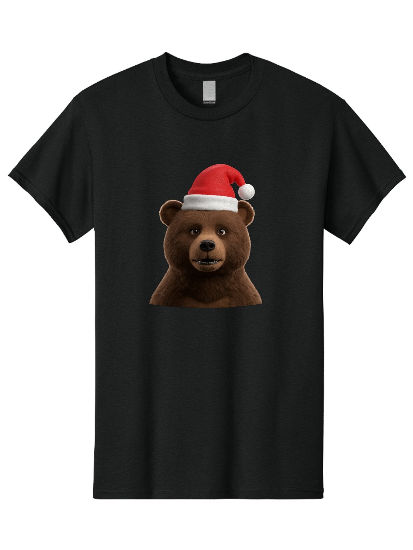 Brown-Bear-Santa-Hat Men'S Graphic Tee, 100% Cotton, Comfortable Casual Summer Wear, Machine Washable, Vintage Camera, Old Camera, Antique Camera, Black Camera, Classic Photography, Photography Equipment, Nostalgic Device, Film Camera, Bae925 6
