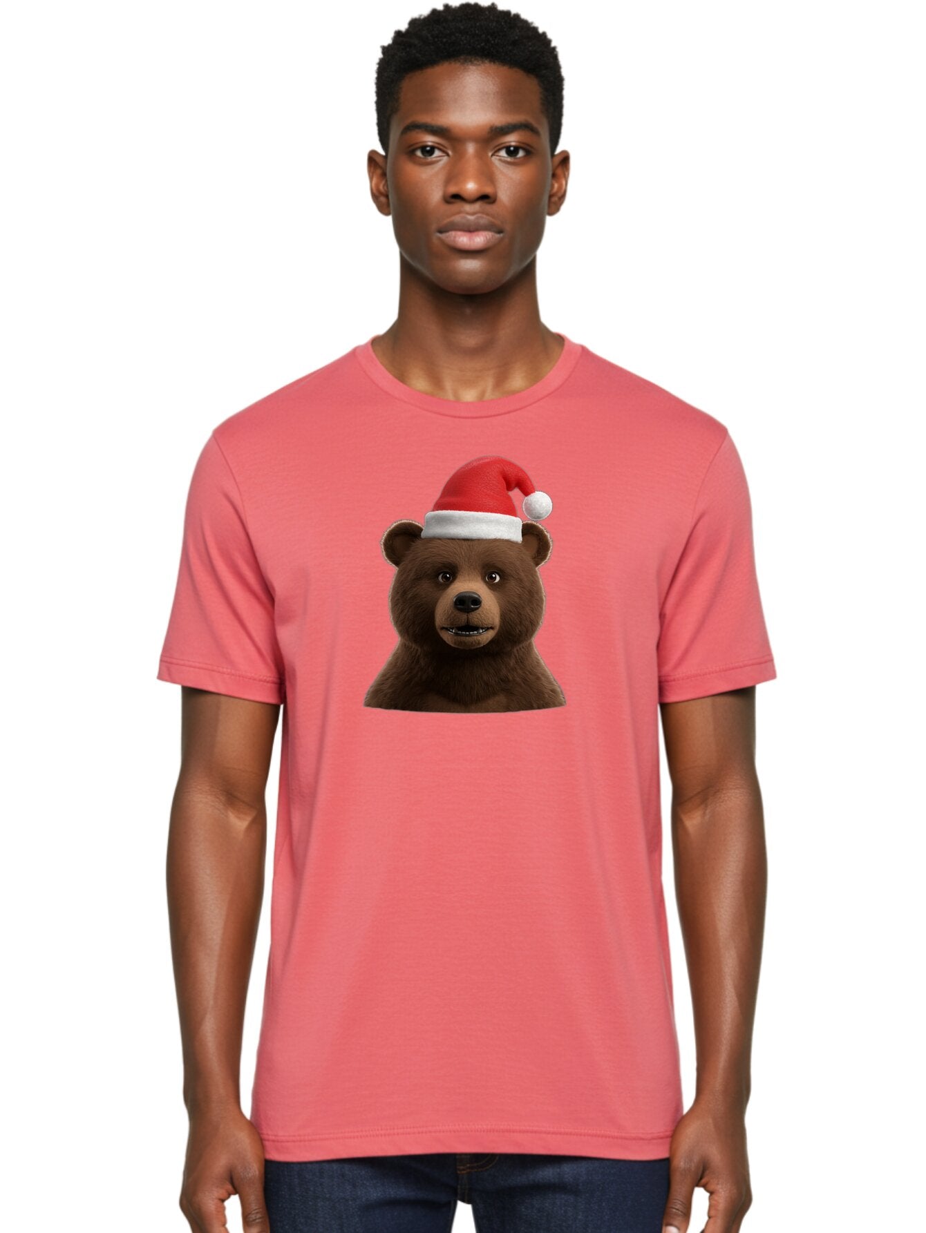 Brown-Bear-Santa-Hat Men'S Graphic Tee, 100% Cotton, Comfortable Casual Summer Wear, Machine Washable, Vintage Camera, Old Camera, Antique Camera, Black Camera, Classic Photography, Photography Equipment, Nostalgic Device, Film Camera, Bae925 27