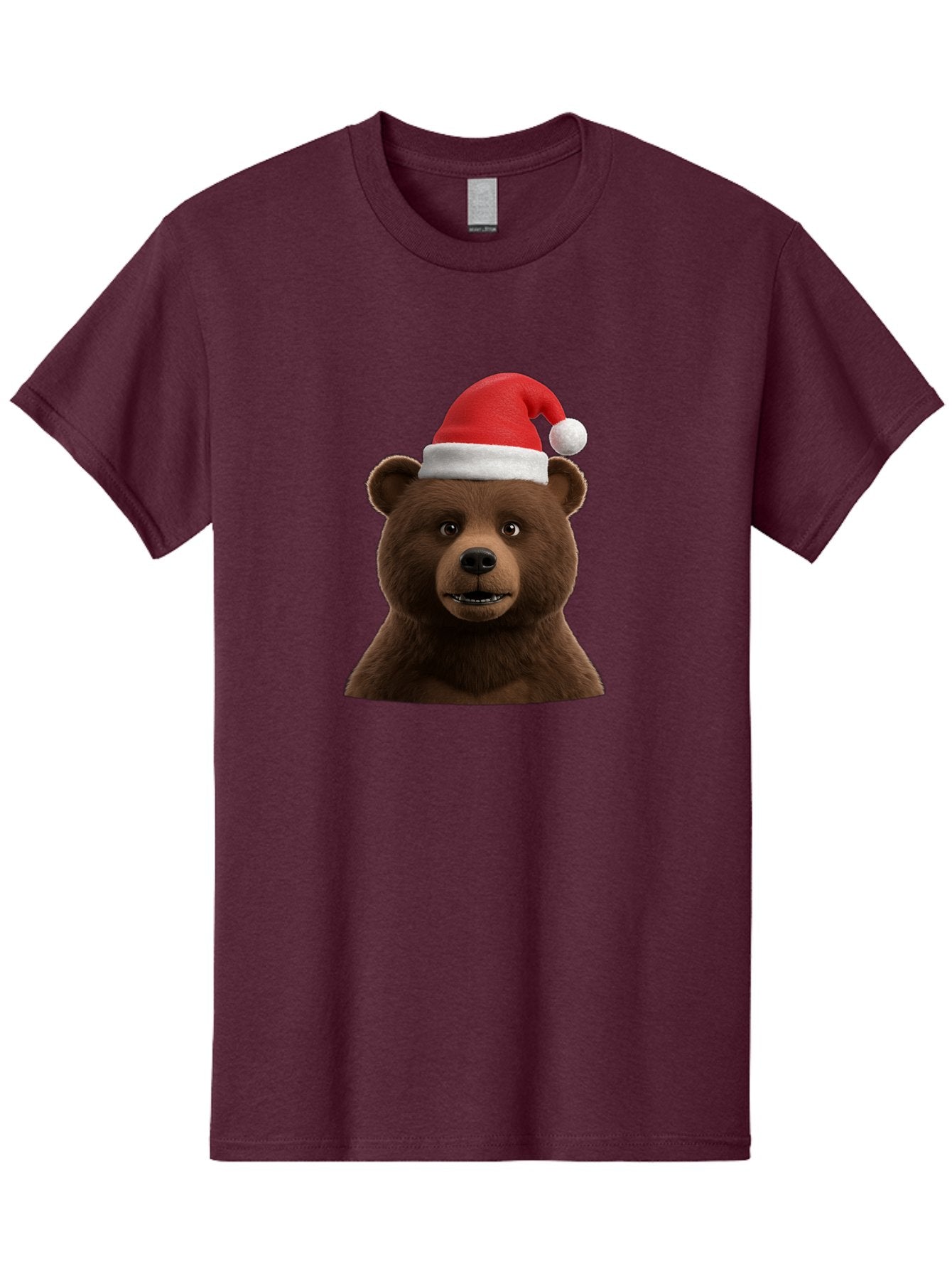 Brown-Bear-Santa-Hat Men'S Graphic Tee, 100% Cotton, Comfortable Casual Summer Wear, Machine Washable, Vintage Camera, Old Camera, Antique Camera, Black Camera, Classic Photography, Photography Equipment, Nostalgic Device, Film Camera, Bae925 9