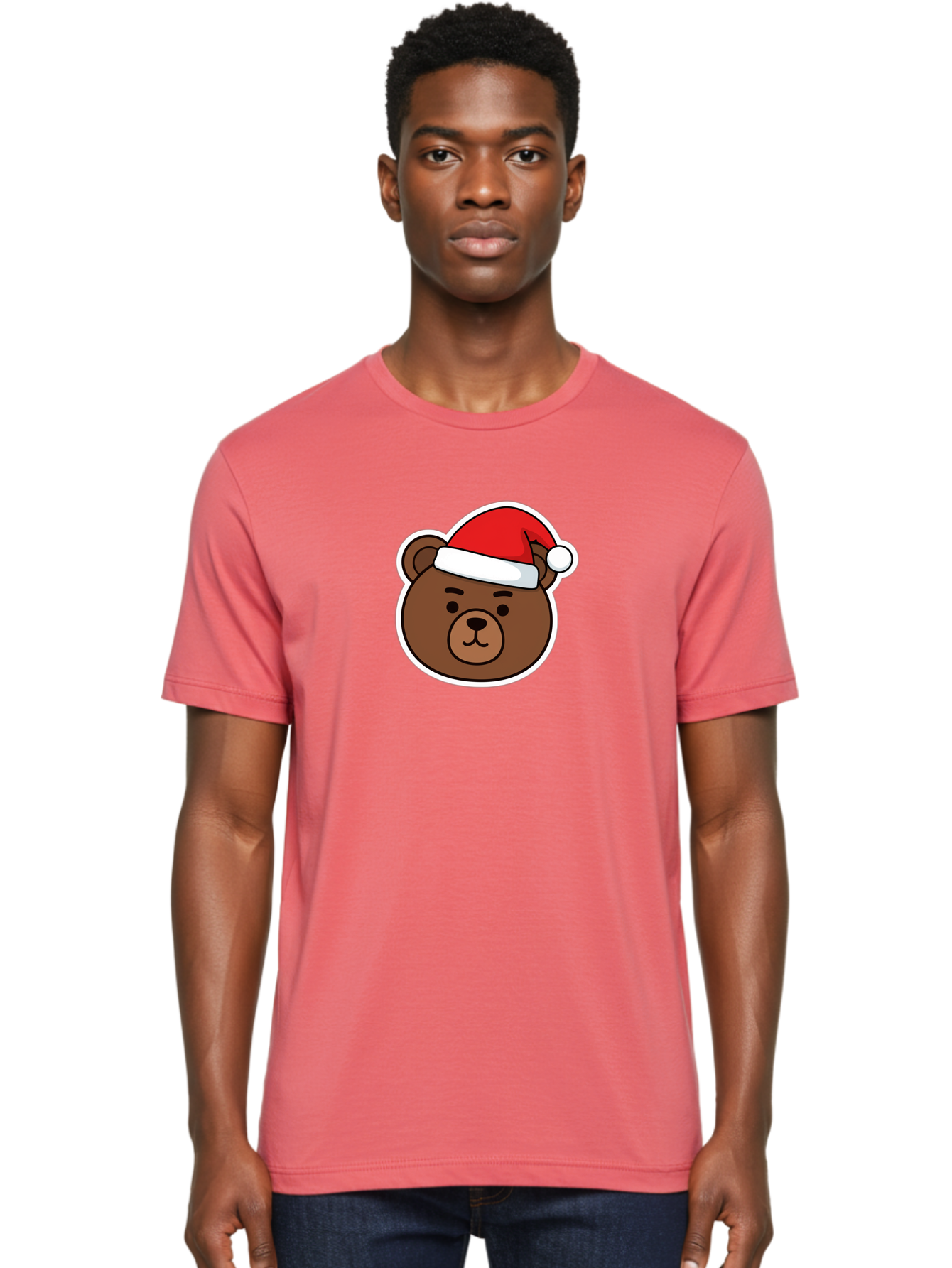 Brown-Bear-Wearing-Christmas-Hat Men'S Graphic Tee, 100% Cotton, Comfortable Casual Summer Wear, Machine Washable, Vintage Camera, Old Camera, Antique Camera, Black Camera, Classic Photography, Photography Equipment, Nostalgic Device, Bae926 30