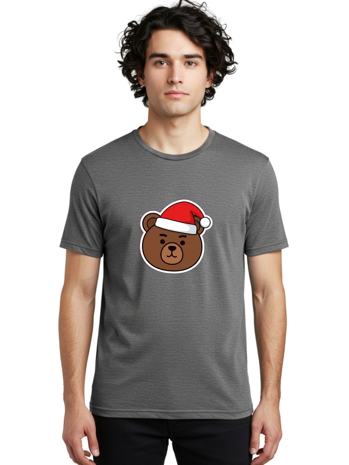 Brown-Bear-Wearing-Christmas-Hat Men'S Graphic Tee, 100% Cotton, Comfortable Casual Summer Wear, Machine Washable, Vintage Camera, Old Camera, Antique Camera, Black Camera, Classic Photography, Photography Equipment, Nostalgic Device, Bae926 26