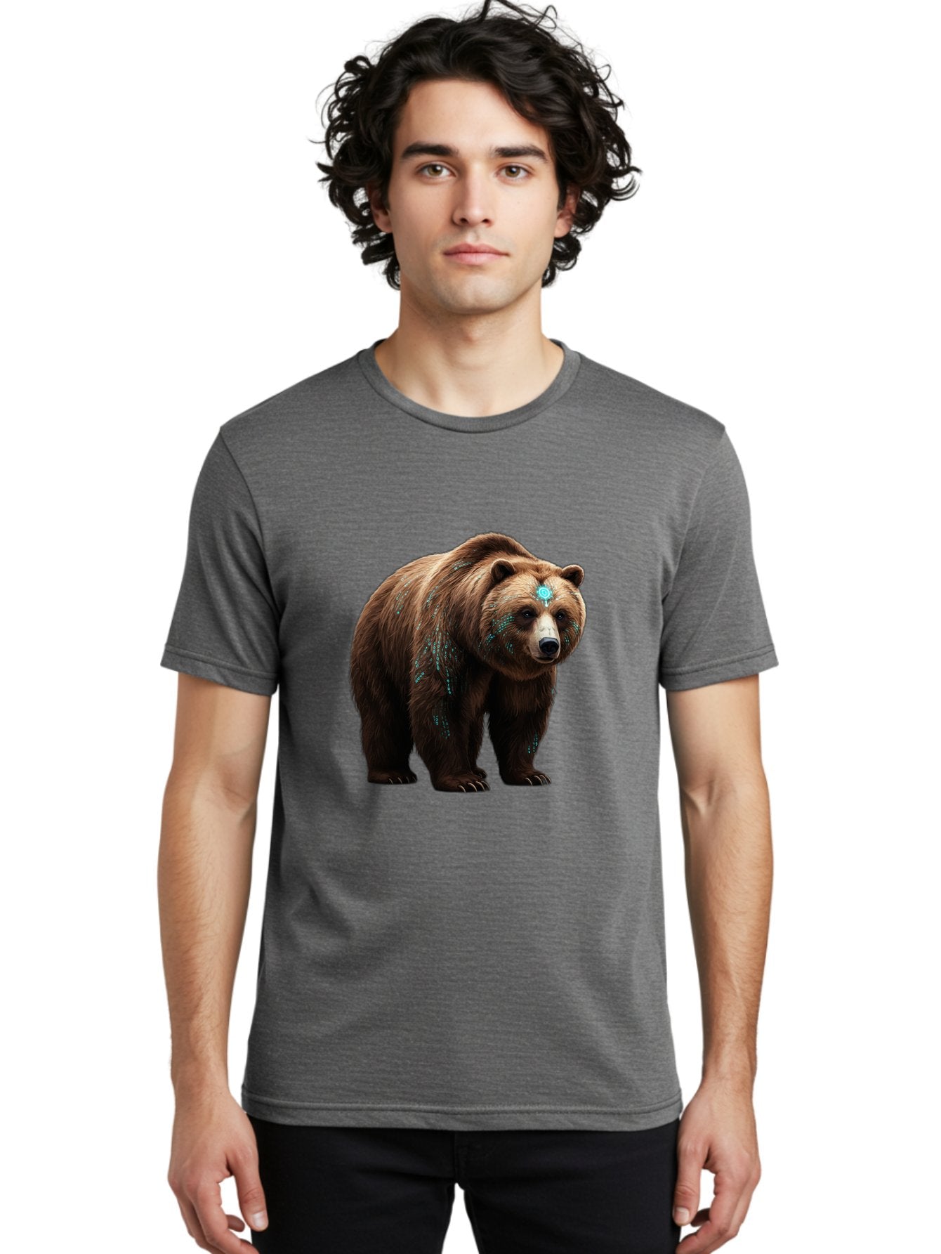 Brown-Bear-With-Blue-Markings Men'S Graphic Tee, 100% Cotton, Comfortable Casual Summer Wear, Machine Washable, Vintage Camera, Old Camera, Antique Camera, Black Camera, Classic Photography, Photography Equipment, Nostalgic Device, Bae927 27