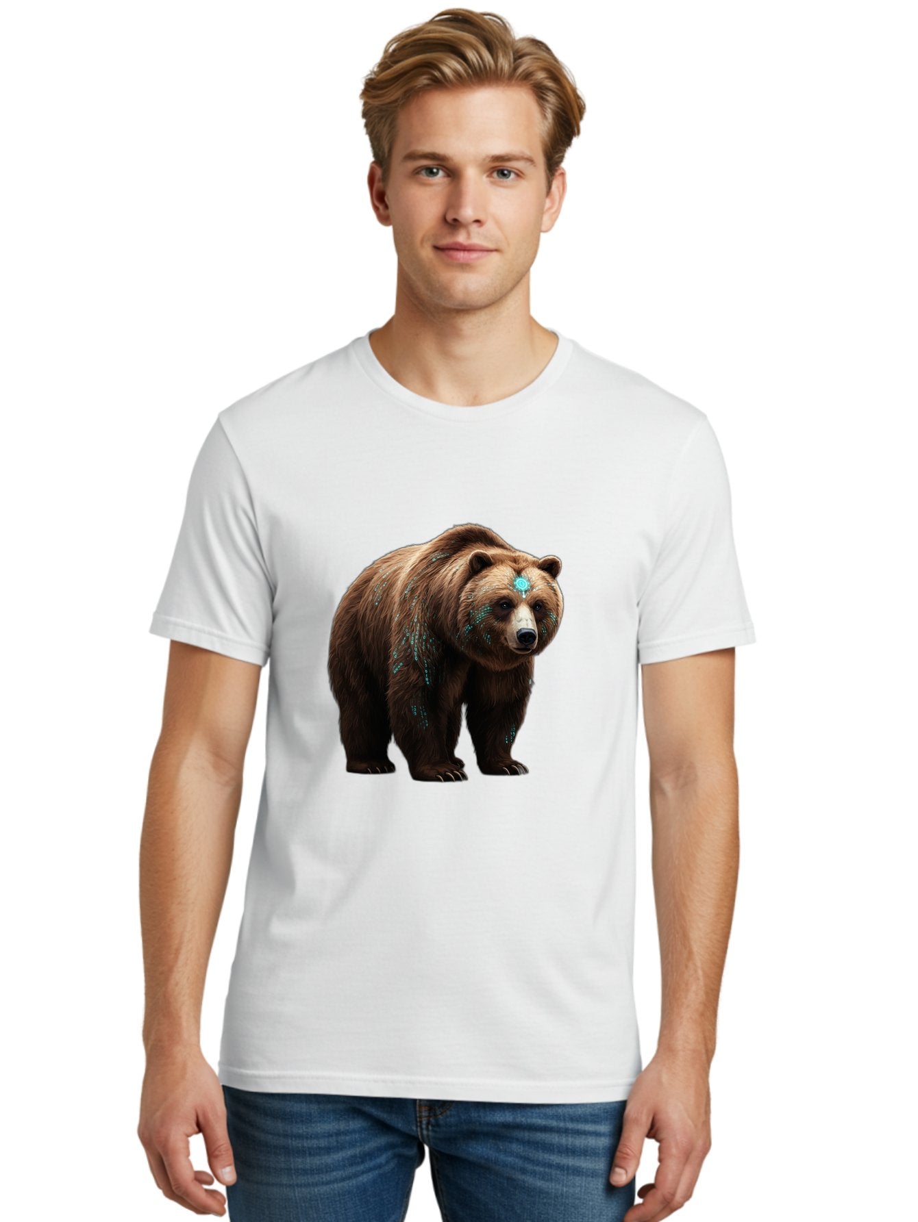 Brown-Bear-With-Blue-Markings Men'S Graphic Tee, 100% Cotton, Comfortable Casual Summer Wear, Machine Washable, Vintage Camera, Old Camera, Antique Camera, Black Camera, Classic Photography, Photography Equipment, Nostalgic Device, Bae927 22