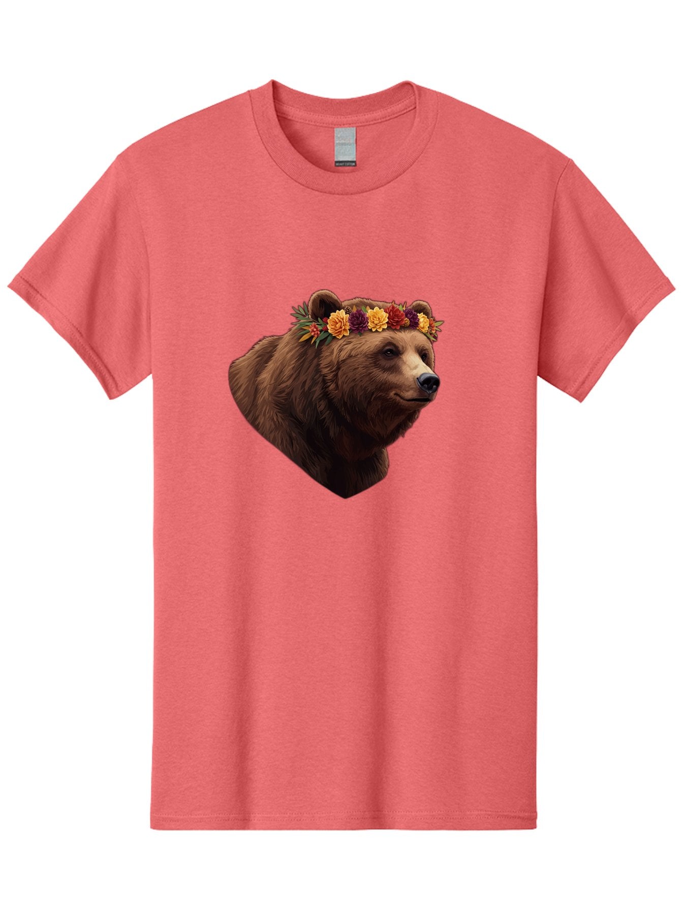 Brown-Bear-With-Flower-Crown Men'S Graphic Tee, 100% Cotton, Comfortable Casual Summer Wear, Machine Washable, Vintage Camera, Old Camera, Antique Camera, Black Camera, Classic Photography, Photography Equipment, Nostalgic Device, Film Camera, Bae928 4