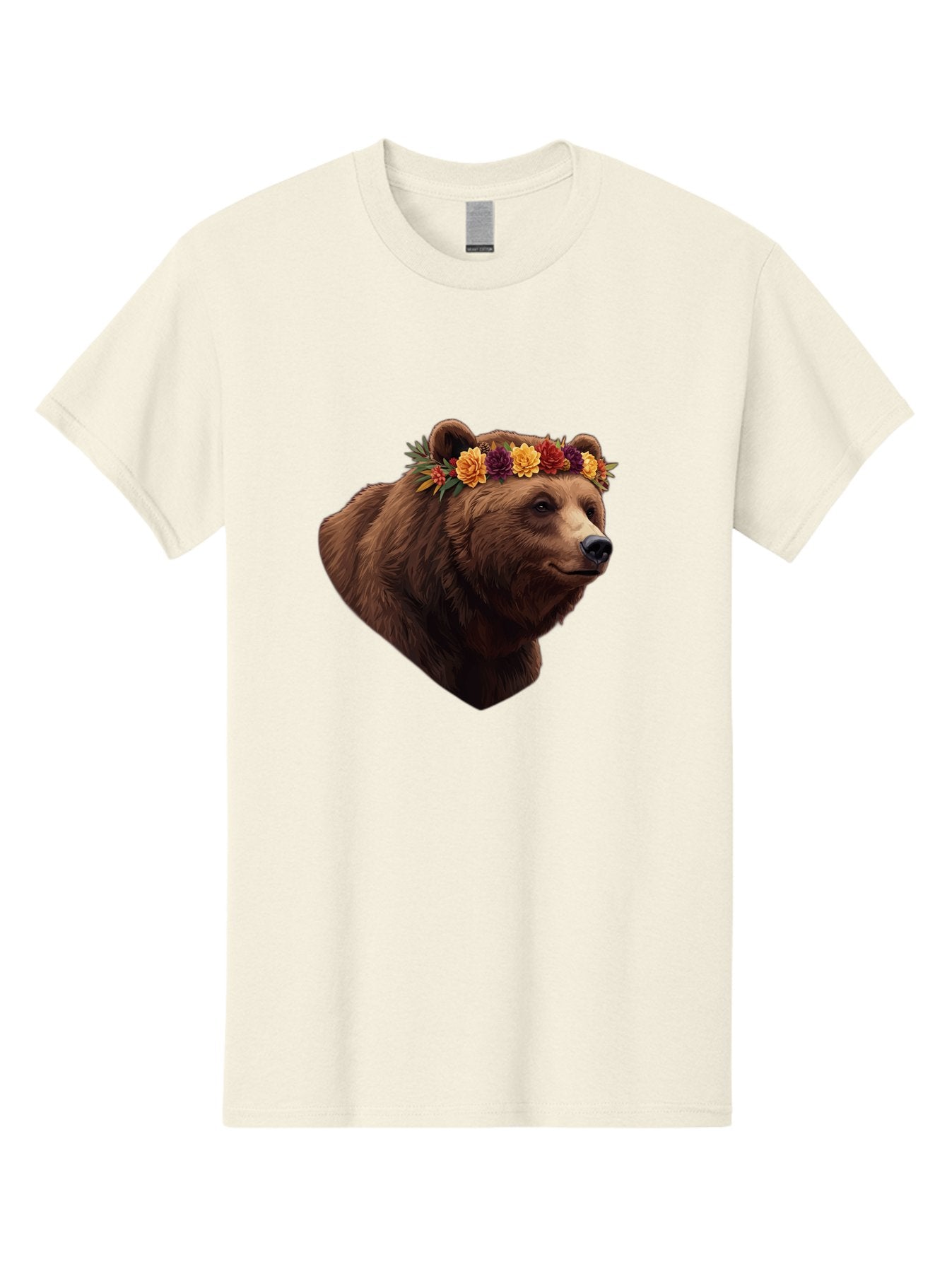 Brown-Bear-With-Flower-Crown Men'S Graphic Tee, 100% Cotton, Comfortable Casual Summer Wear, Machine Washable, Vintage Camera, Old Camera, Antique Camera, Black Camera, Classic Photography, Photography Equipment, Nostalgic Device, Film Camera, Bae928 14