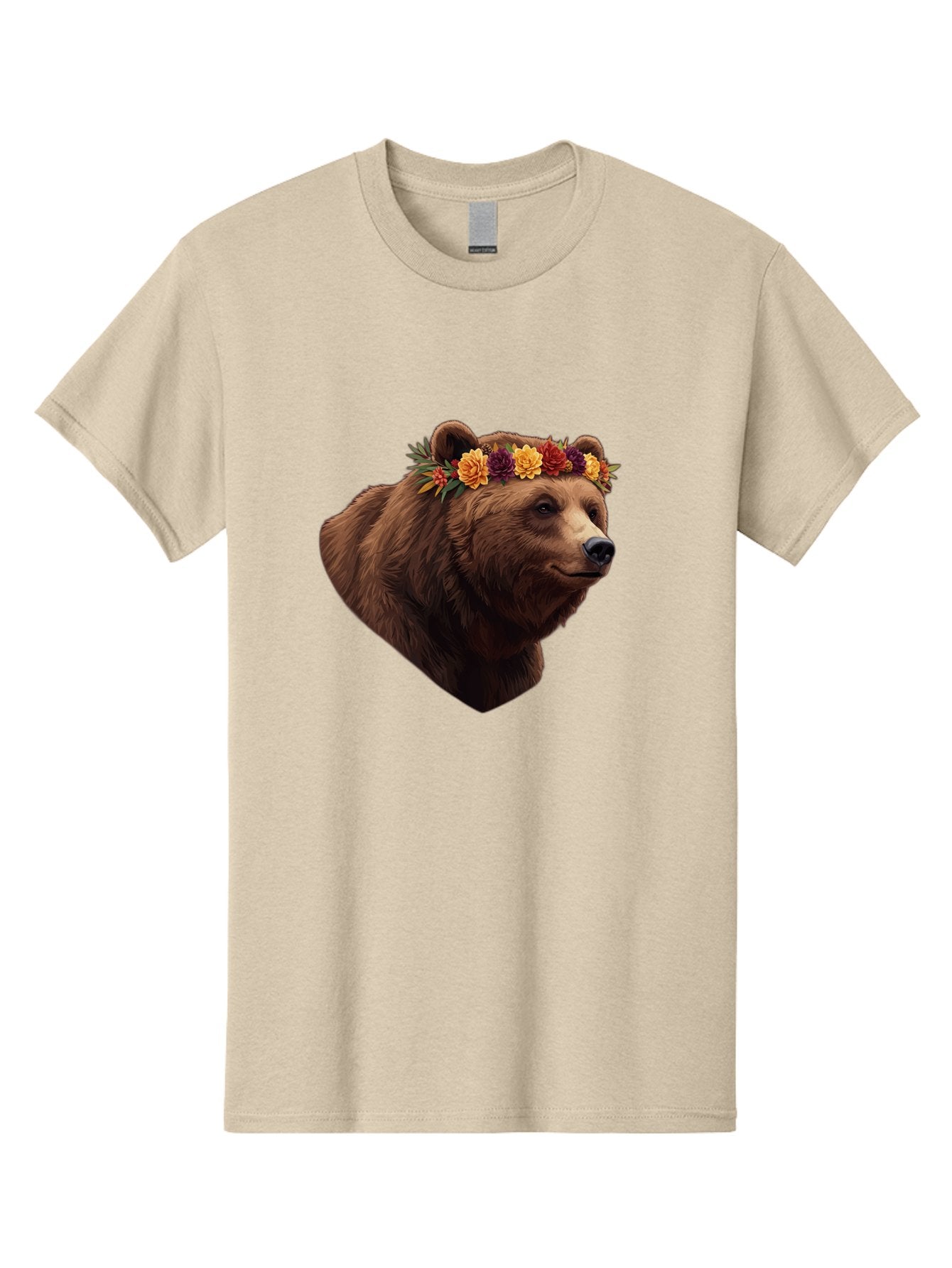 Brown-Bear-With-Flower-Crown Men'S Graphic Tee, 100% Cotton, Comfortable Casual Summer Wear, Machine Washable, Vintage Camera, Old Camera, Antique Camera, Black Camera, Classic Photography, Photography Equipment, Nostalgic Device, Film Camera, Bae928 10