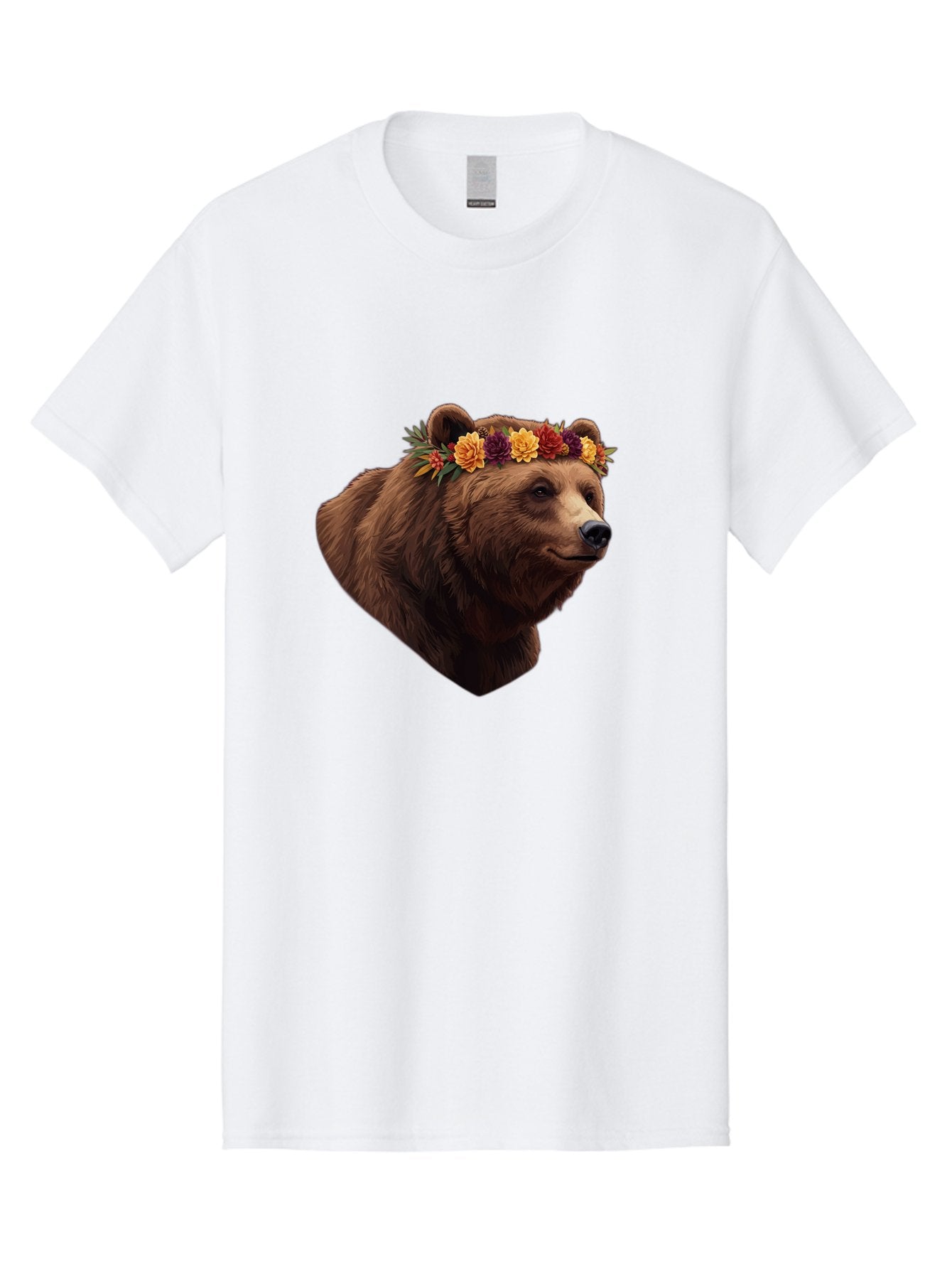 Brown-Bear-With-Flower-Crown Men'S Graphic Tee, 100% Cotton, Comfortable Casual Summer Wear, Machine Washable, Vintage Camera, Old Camera, Antique Camera, Black Camera, Classic Photography, Photography Equipment, Nostalgic Device, Film Camera, Bae928 13