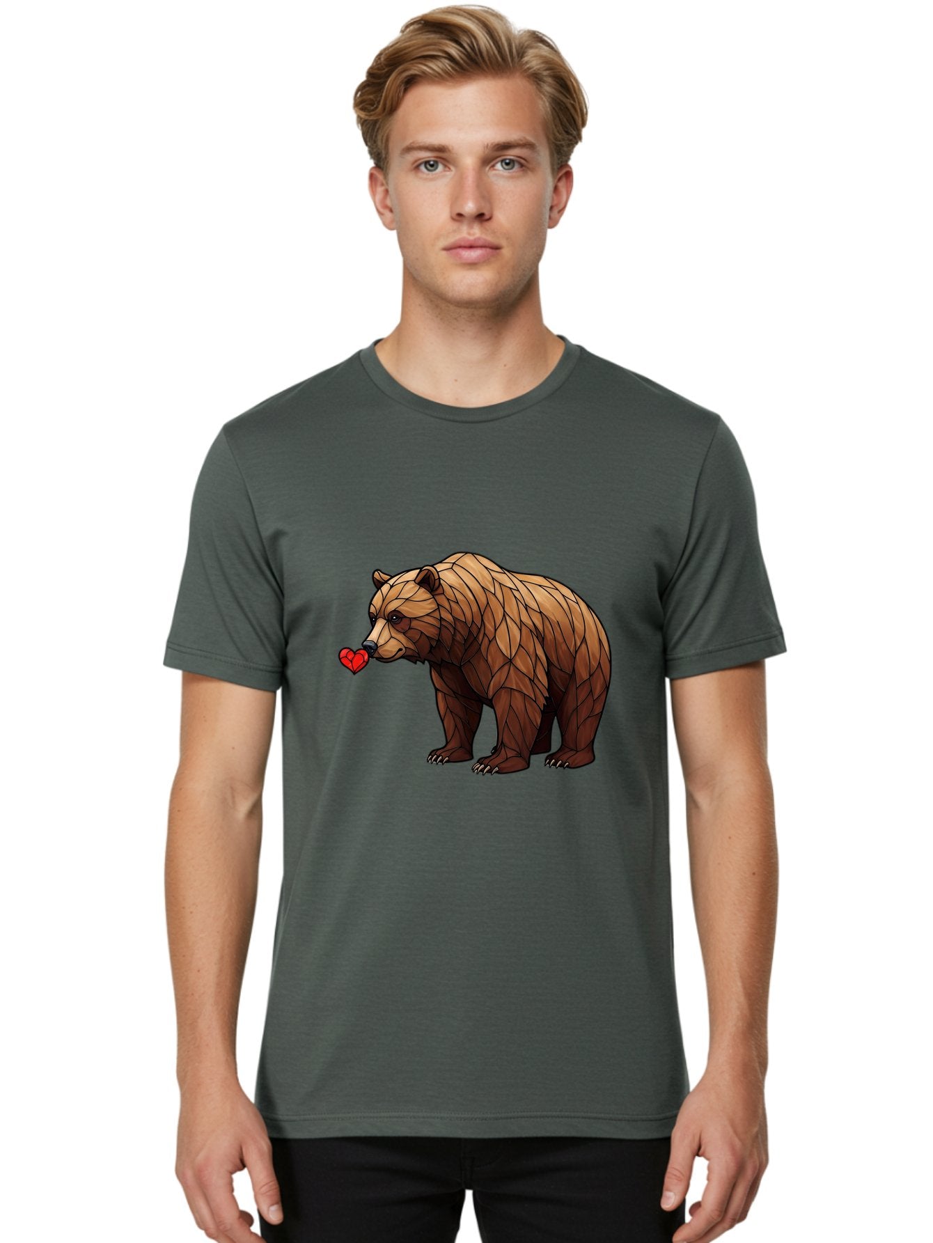 Brown-Bear-With-Heart Men'S Graphic Tee, 100% Cotton, Comfortable Casual Summer Wear, Machine Washable, Vintage Camera, Old Camera, Antique Camera, Black Camera, Classic Photography, Photography Equipment, Nostalgic Device, Film Camera, Bae929 30