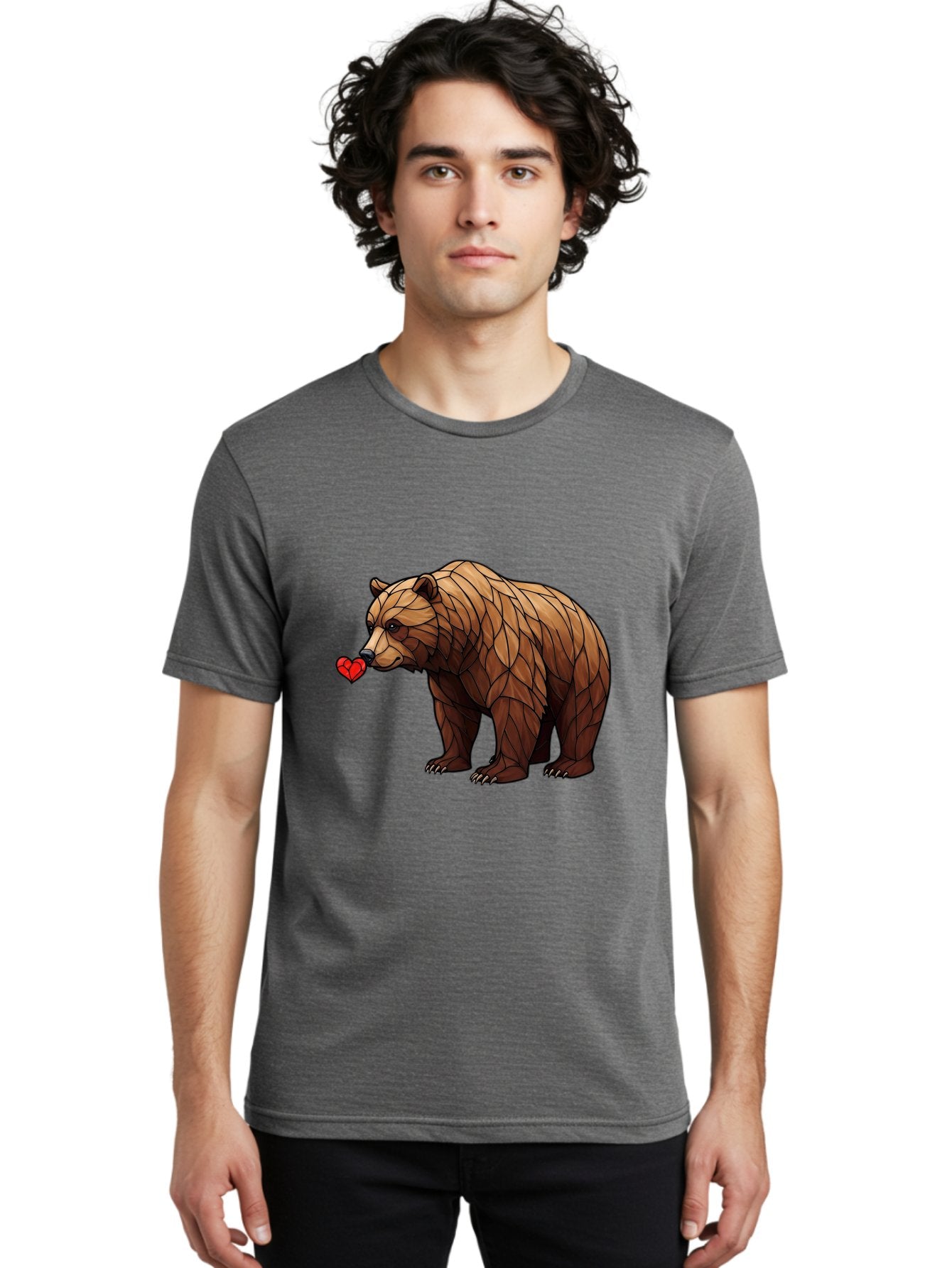 Brown-Bear-With-Heart Men'S Graphic Tee, 100% Cotton, Comfortable Casual Summer Wear, Machine Washable, Vintage Camera, Old Camera, Antique Camera, Black Camera, Classic Photography, Photography Equipment, Nostalgic Device, Film Camera, Bae929 16
