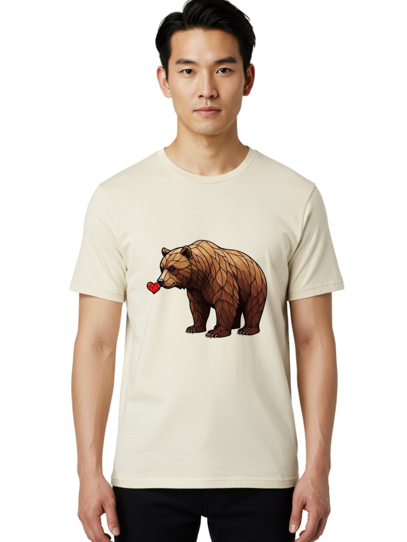 Brown-Bear-With-Heart Men'S Graphic Tee, 100% Cotton, Comfortable Casual Summer Wear, Machine Washable, Vintage Camera, Old Camera, Antique Camera, Black Camera, Classic Photography, Photography Equipment, Nostalgic Device, Film Camera, Bae929 17