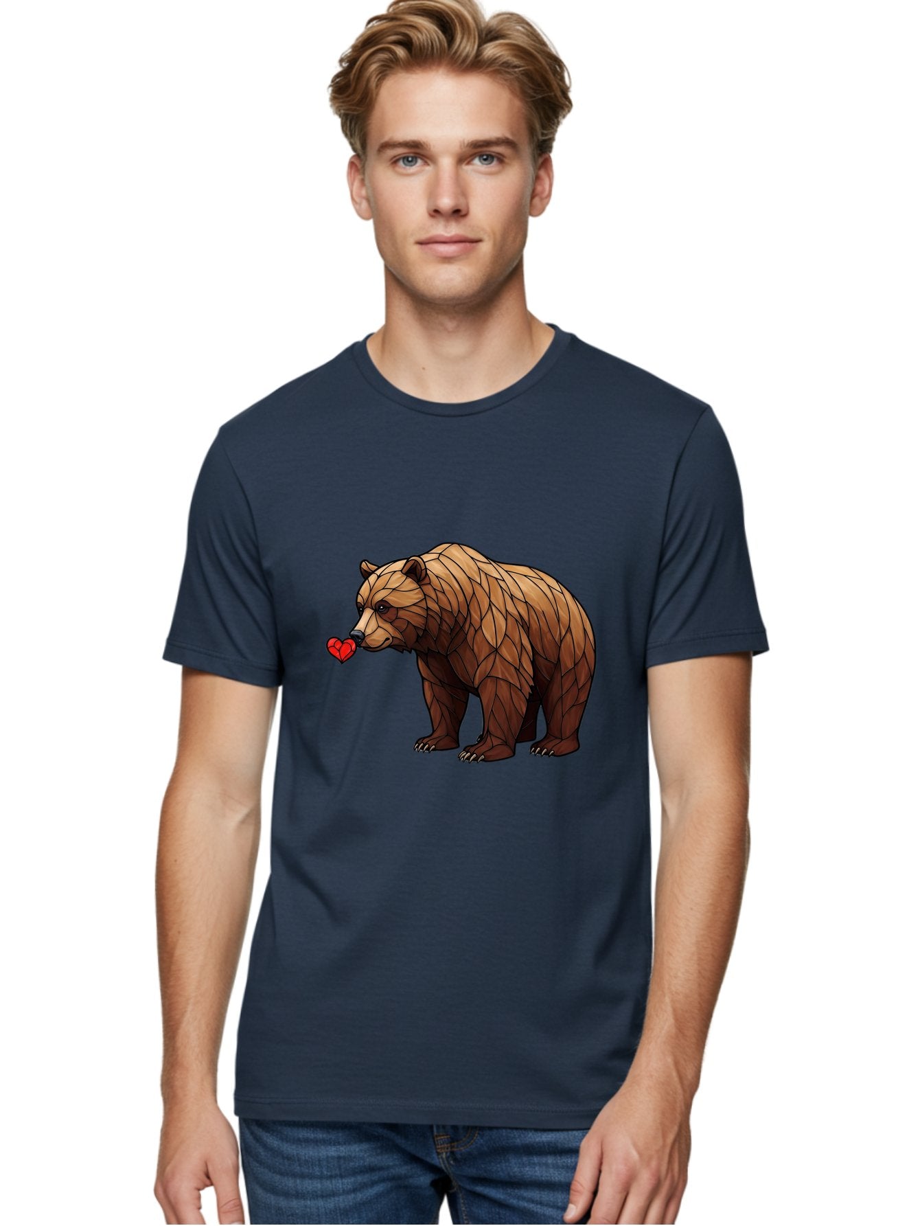 Brown-Bear-With-Heart Men'S Graphic Tee, 100% Cotton, Comfortable Casual Summer Wear, Machine Washable, Vintage Camera, Old Camera, Antique Camera, Black Camera, Classic Photography, Photography Equipment, Nostalgic Device, Film Camera, Bae929 25